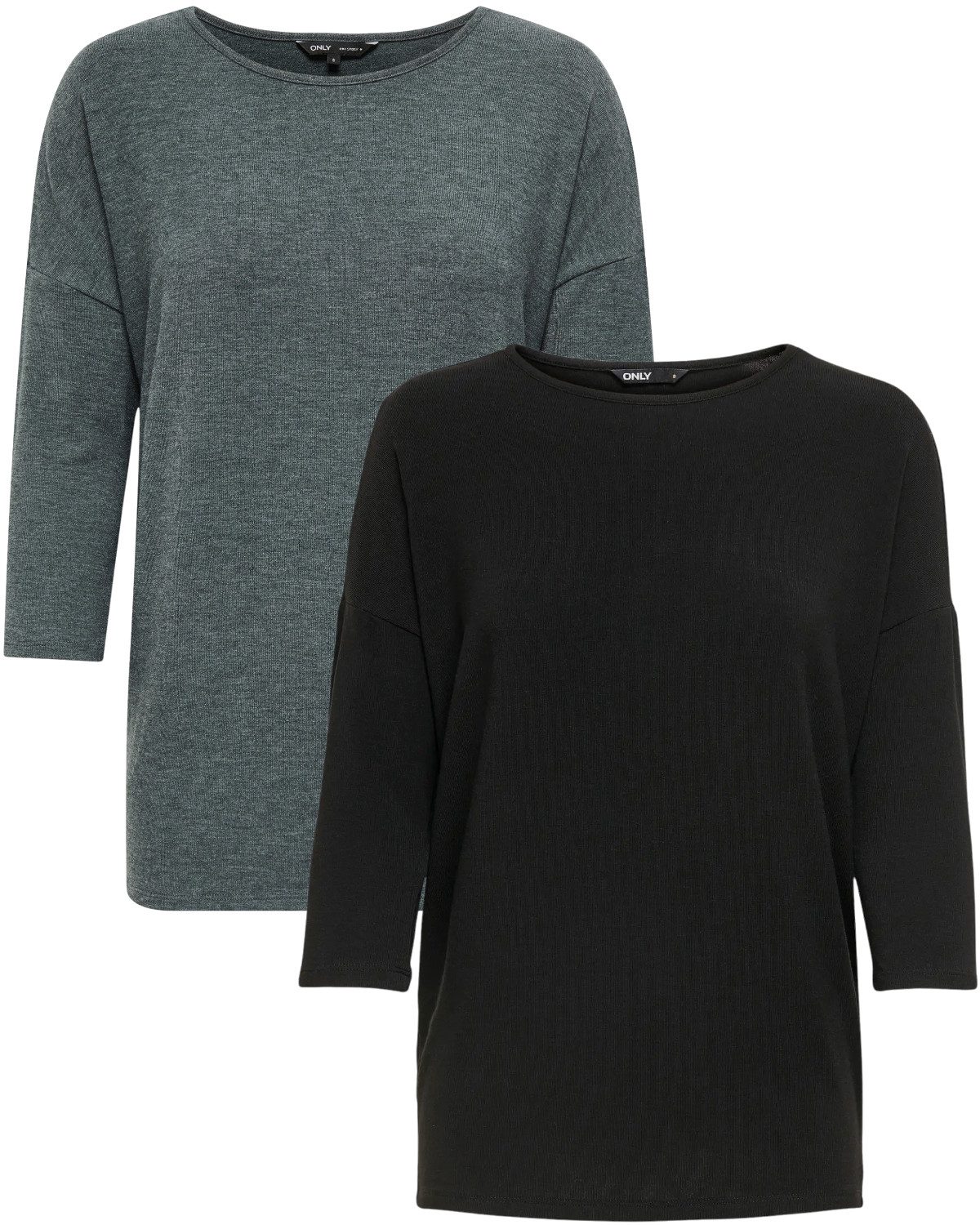 ONLY 3/4 Arm-Pullover (Set, 2er-Pack) Locker geschnitten günstig online kaufen