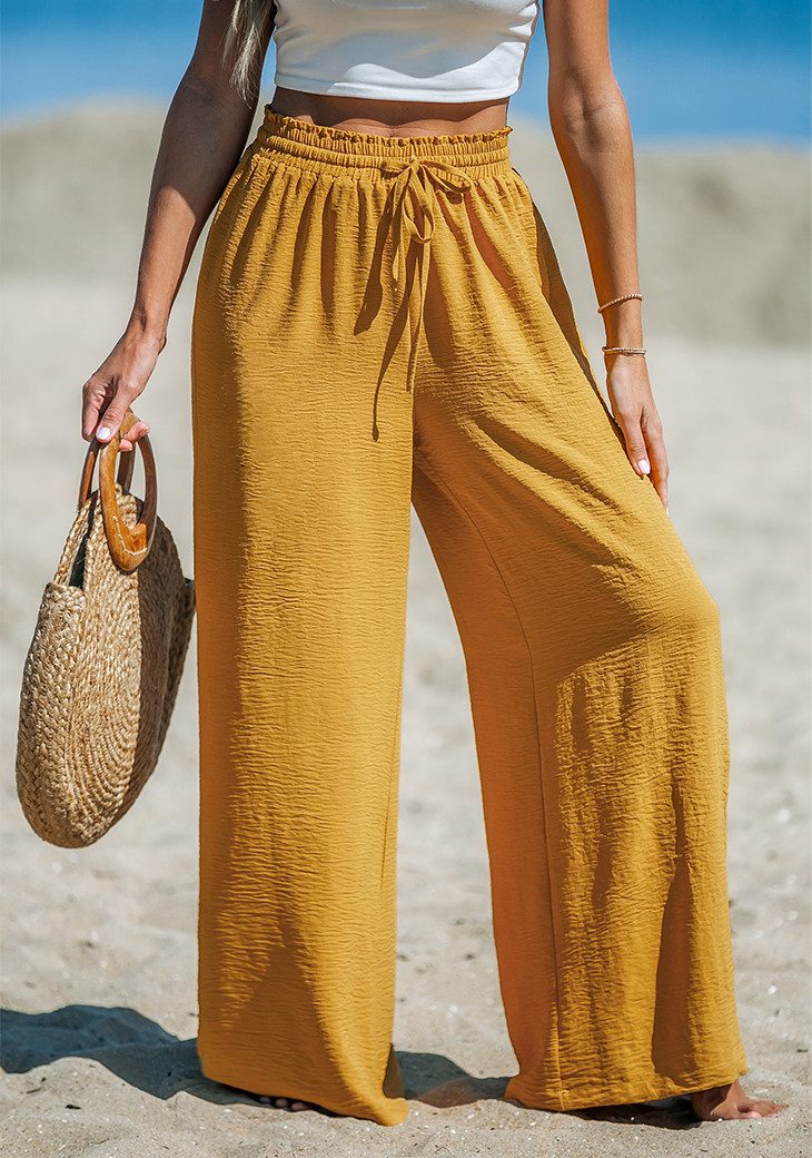 Cupshe Palazzohose Strandhose aus Eisseide Elastikbunf günstig online kaufen