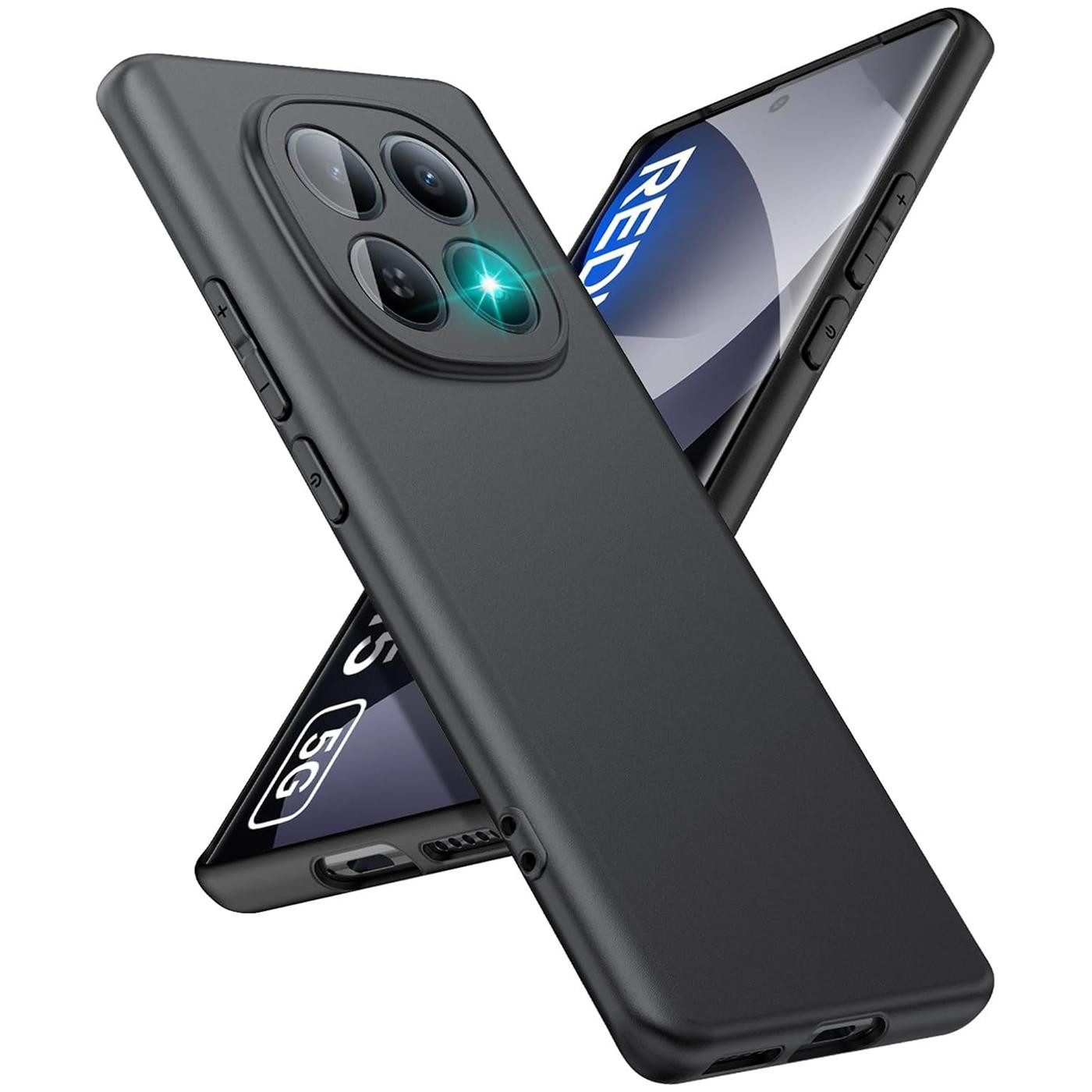 CoolGadget Handyhülle Black Series Handy Hülle für Xiaomi Redmi Note 15 5G 6,77 Zoll, Edle Silikon Schlicht Robust Schutzhülle für Redmi Note 15 Hülle