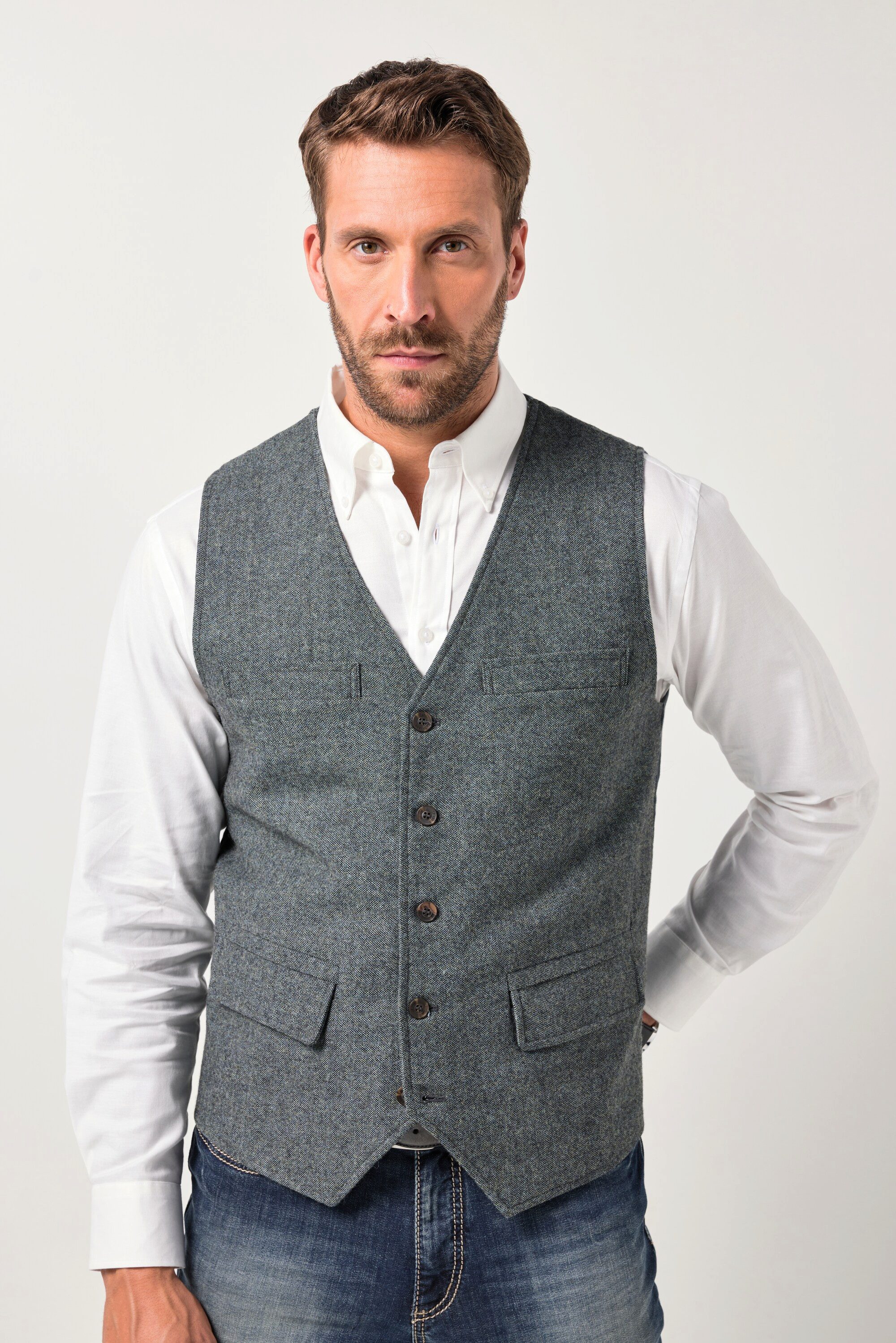 JP1880 Steppweste JP1880 Weste Tweed FLEXNAMIC® günstig online kaufen