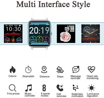 MIRUX P22 Watch 1,3 Zoll Aktivitätstracker Sport Anruf-Nachricht Meldung Smartwatch