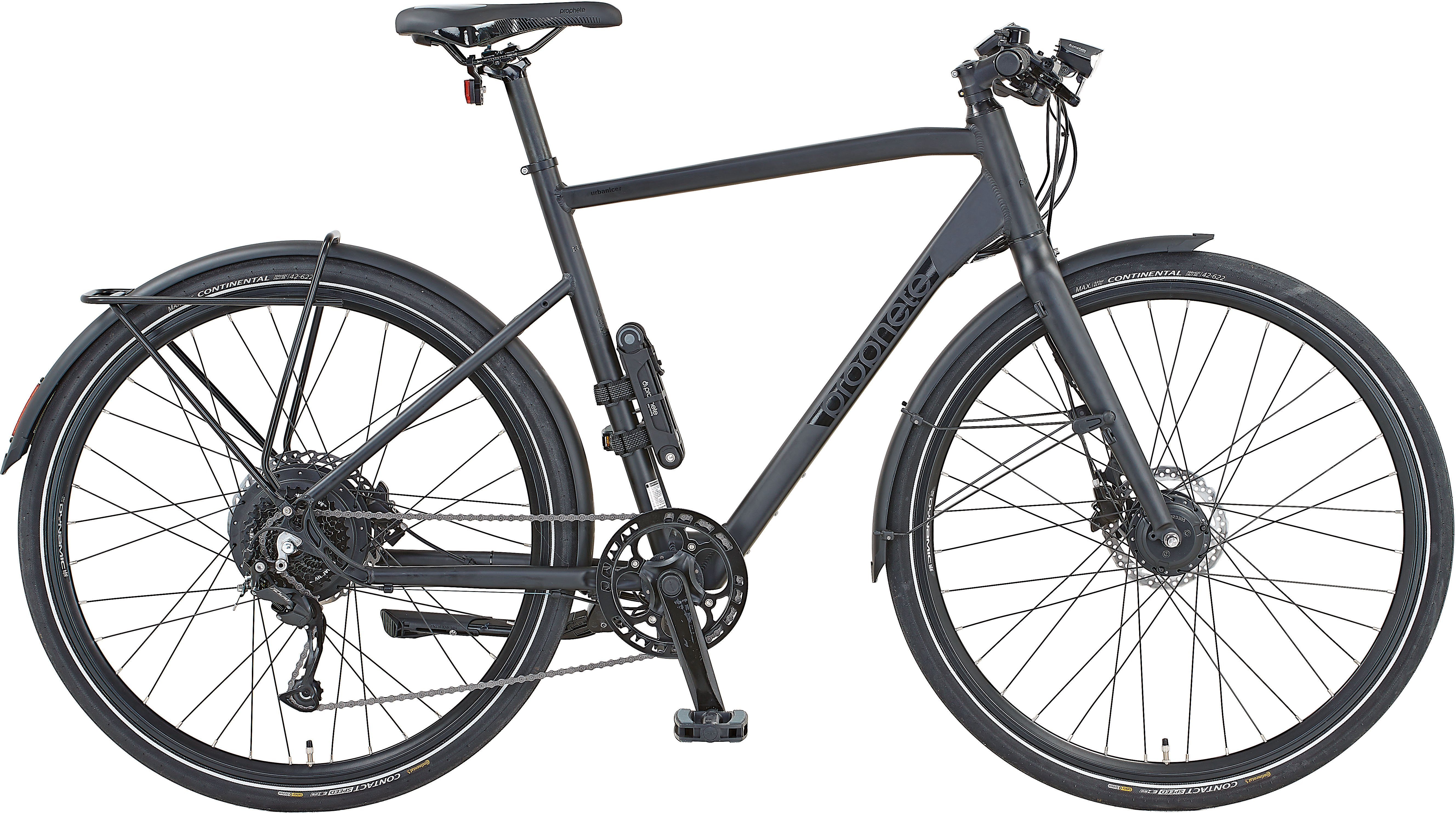 Prophete E-Bike Urbanbike Urbanicer 21.EMU.10, 8 Gang Shimano Alivio Schaltwerk, Kettenschaltung, Frontmotor, 252 Wh, Pedelec, Elektrofahrrad für Damen u. Herren