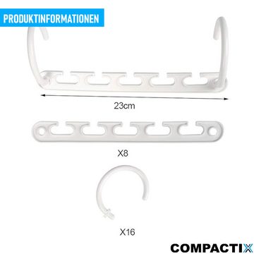 MAVURA Mehrfach-Kleiderbügel COMPACTIX Kleiderbügel Platzsparende rutschfeste Schrank, Organizer Magische Mehrfach Bügel 8er