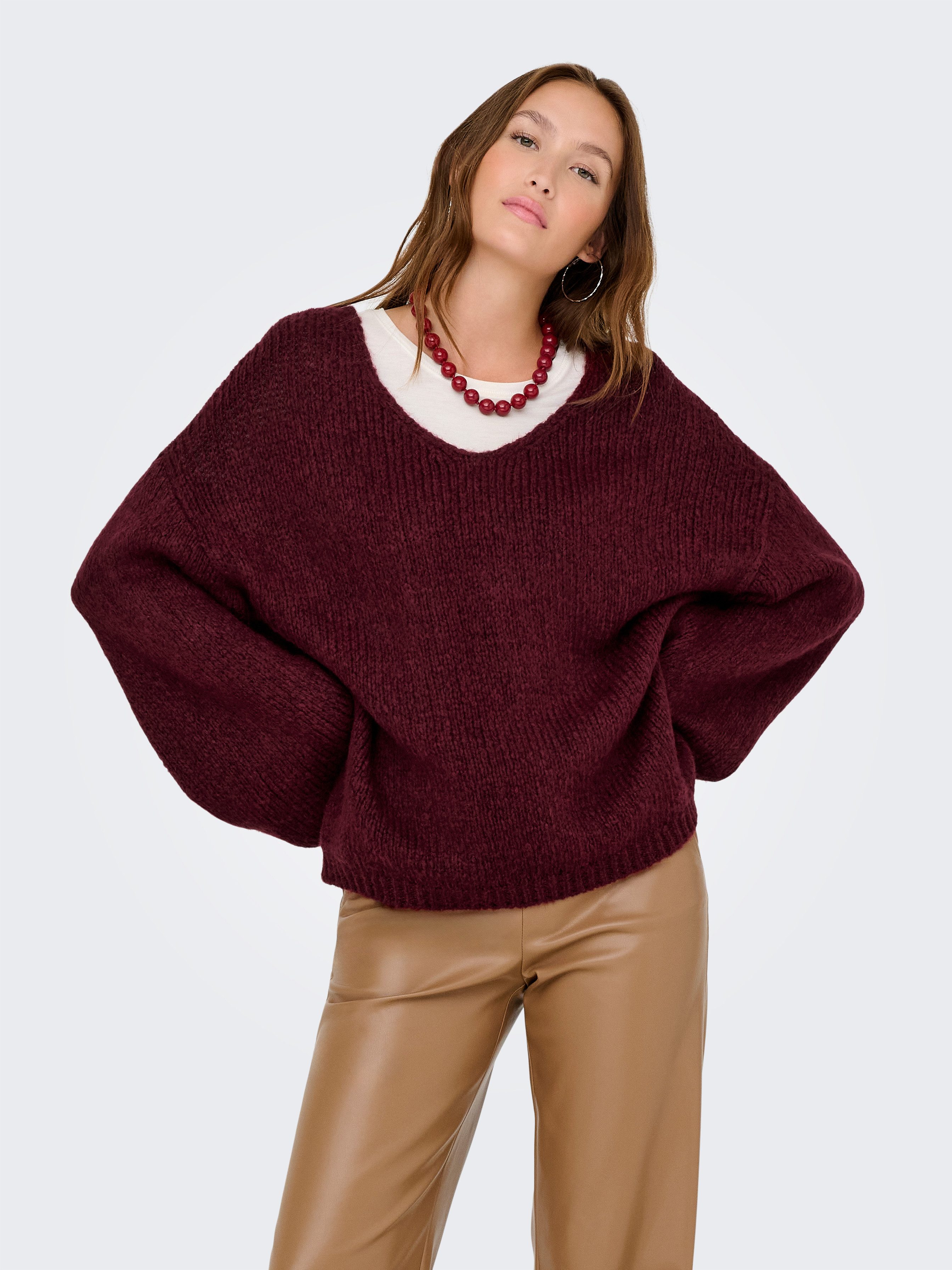 JDY V-Ausschnitt-Pullover JDYDINEA L/S REVERSIBLE PULLOV. günstig online kaufen