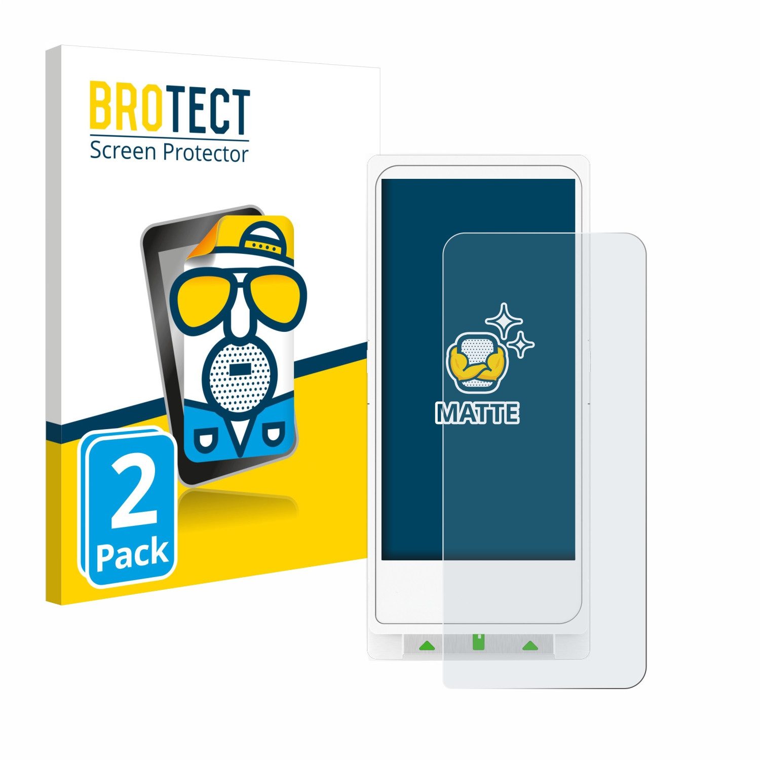 BROTECT Displayschutzfolie Schutzfolie für Clover Flex Pocket, 2 Stück, 2 Stück, Displayschutz Schutz Folie Matt Entspiegelungsfolie