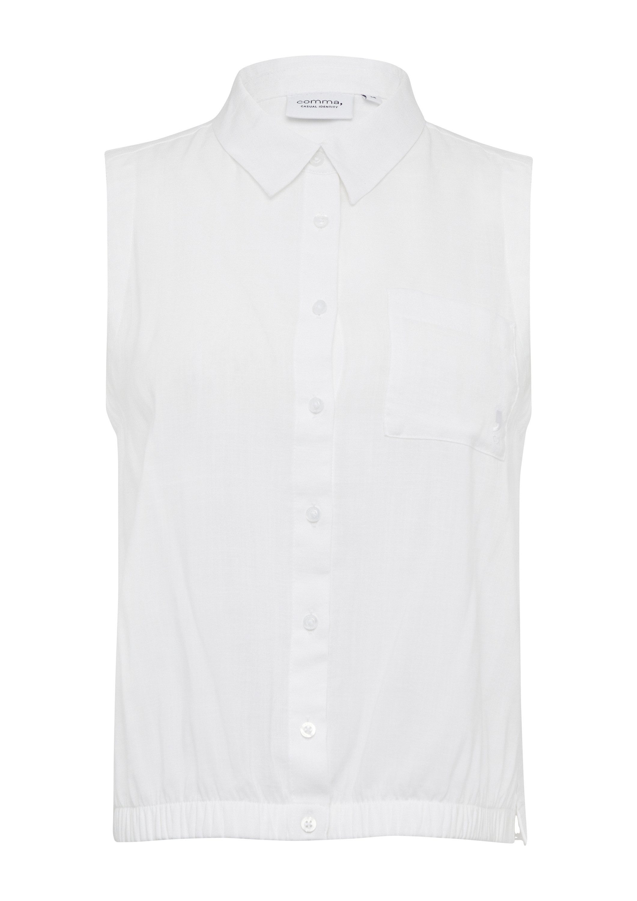 comma Blusentop Bluse Ärmellose Hemdbluse aus leichtem Viskosemix günstig online kaufen