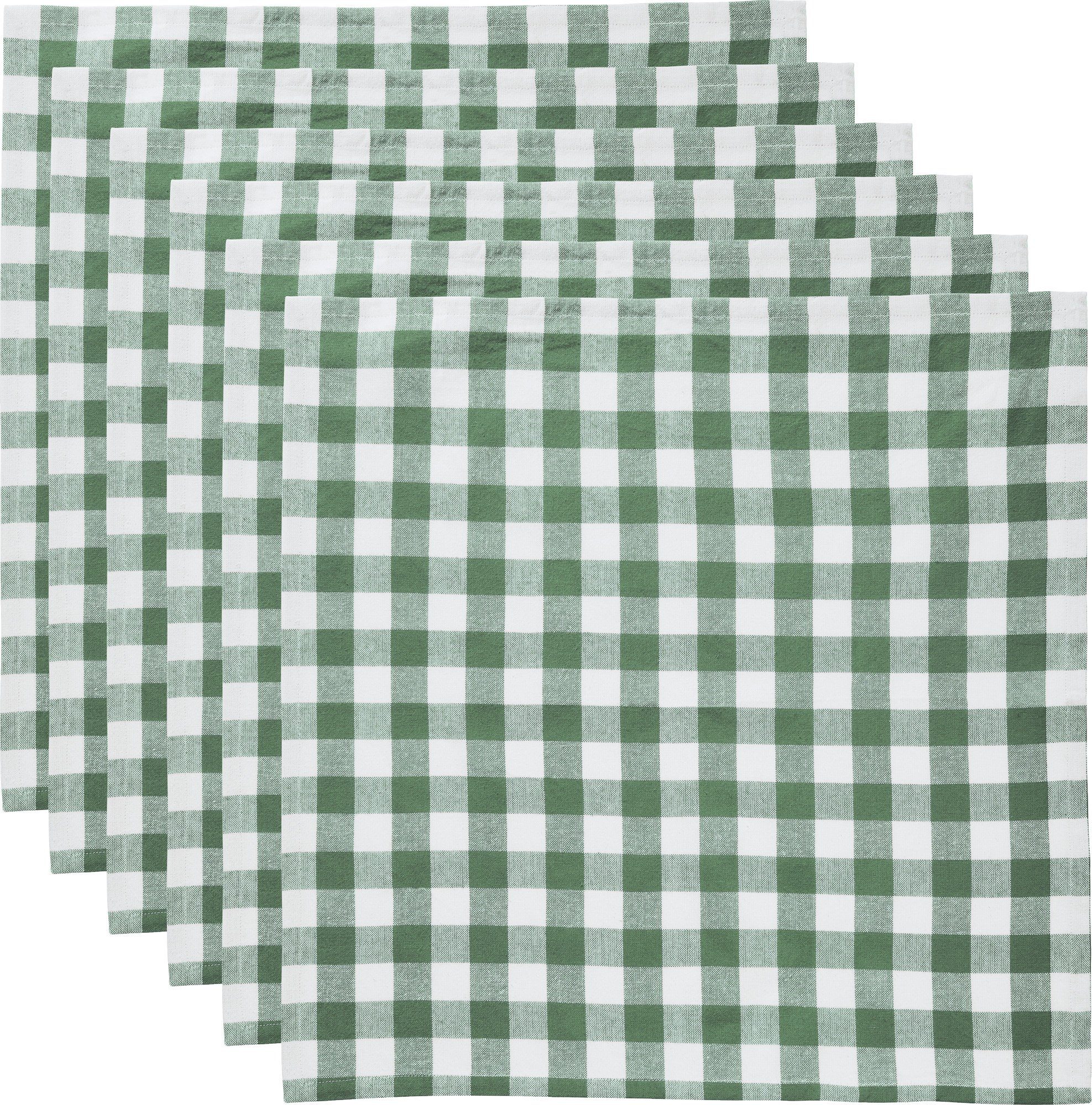 REDBEST Stoffserviette Serviette "Nashville" 6er-Pack, Baumwolle Karo