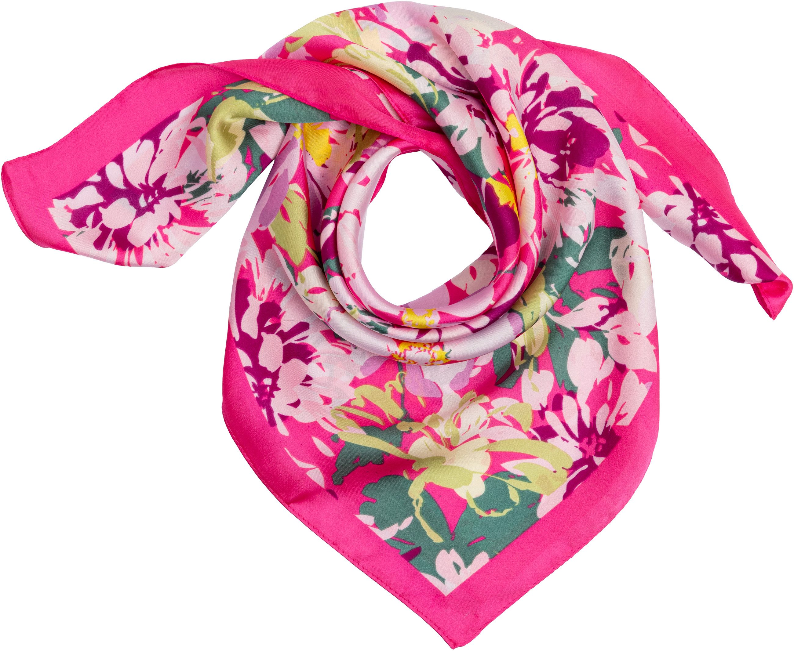 Caspar Modeschal SC535 sommerlich leichtes Halstuch mit Blumen Muster, Dezentes Accessoire für jede Jahreszeit