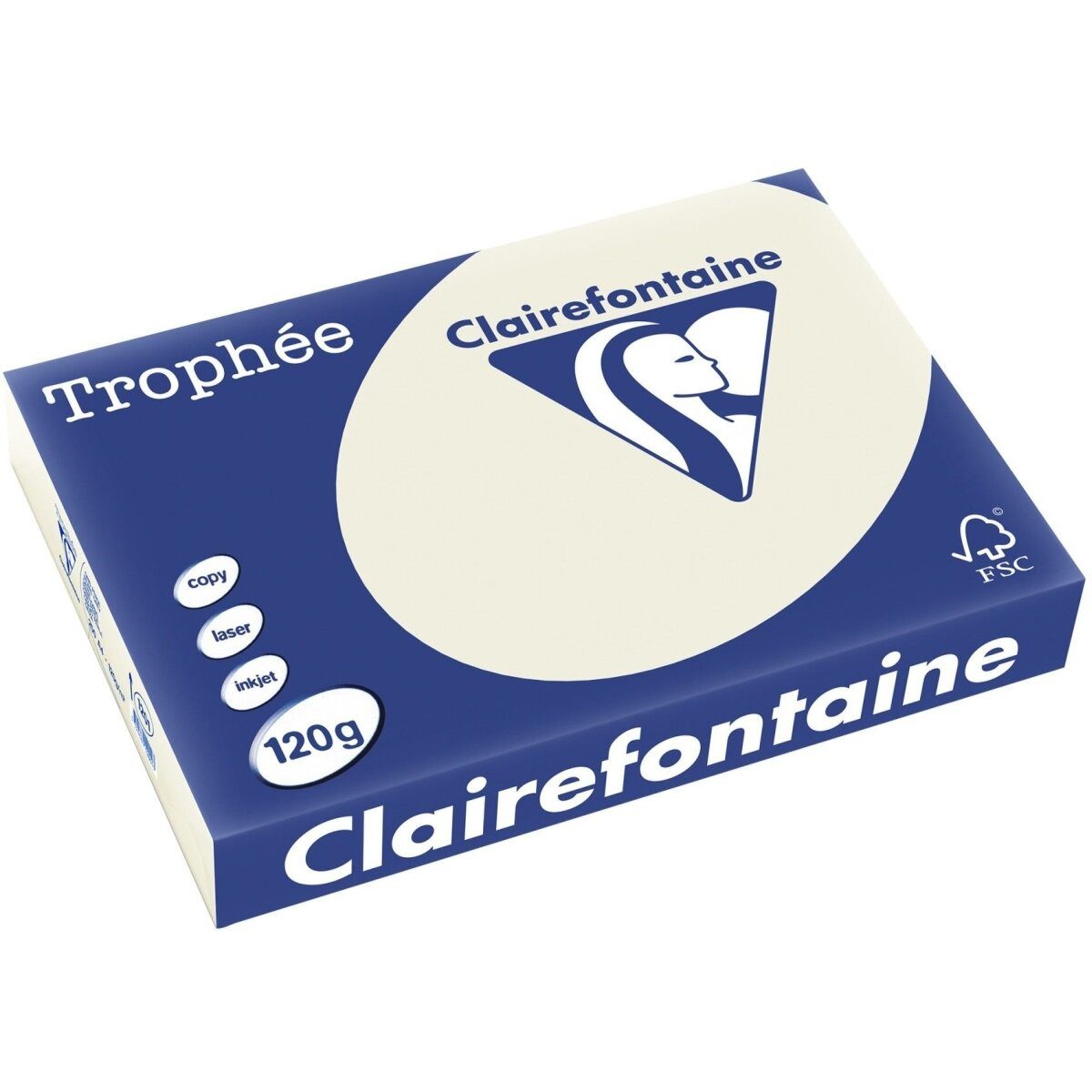 CLAIREFONTAINE Kopierpapier Kopierpapier Trophee A4 120g/qm VE=250 Blatt perlgrau