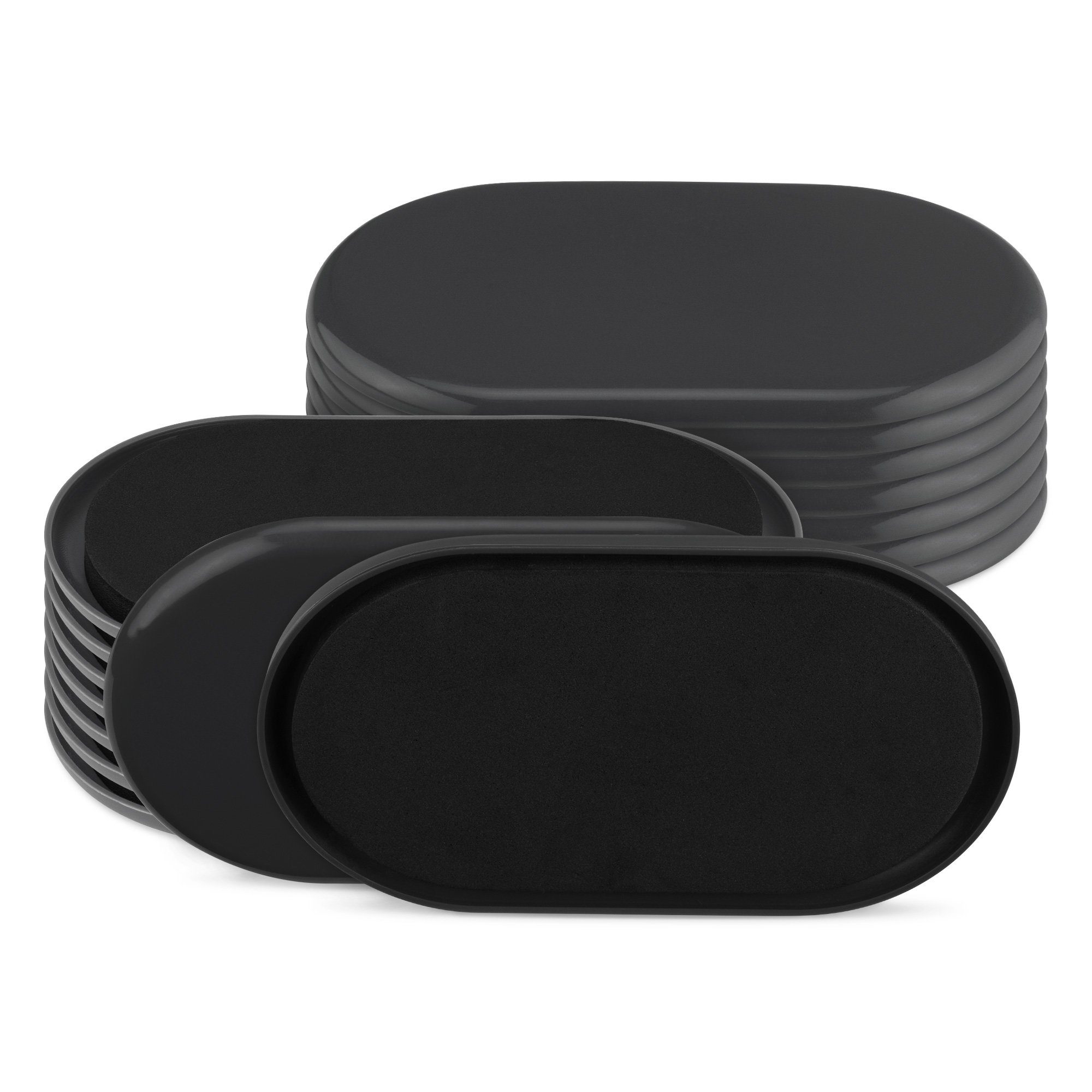 Möbelfuß Möbelgleiter Set oval - 16x - für schwere Möbel - Teppichgleiter