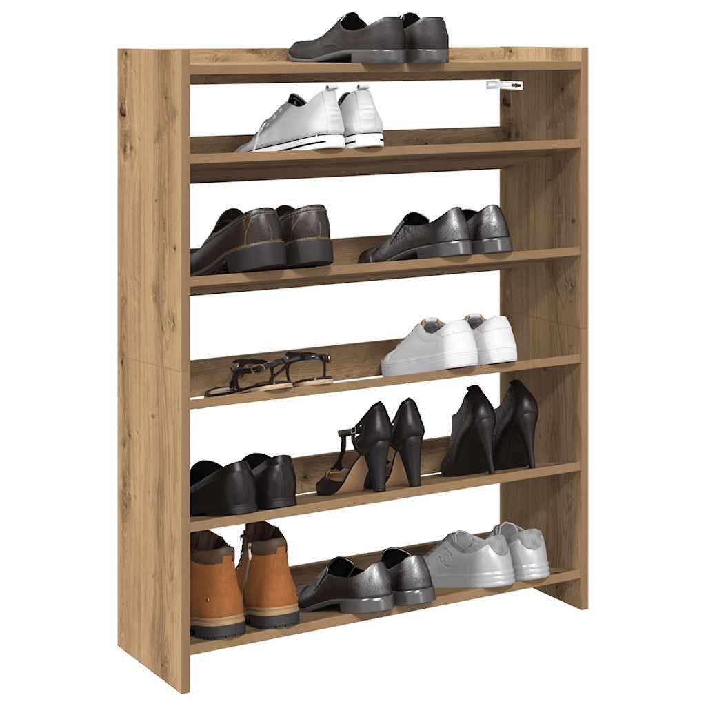 vidaXL Schuhschrank NA Schuhregal Artisan-Eiche 80x25x100 cm Spanplatte
