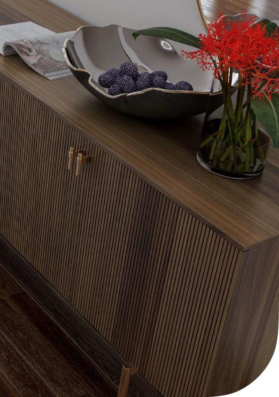 Xlmoebel Anrichte Hohe Wohnzimmer Kommode Luxus Sideboard Moderner Standschrank (Anrichte), Made in Europa