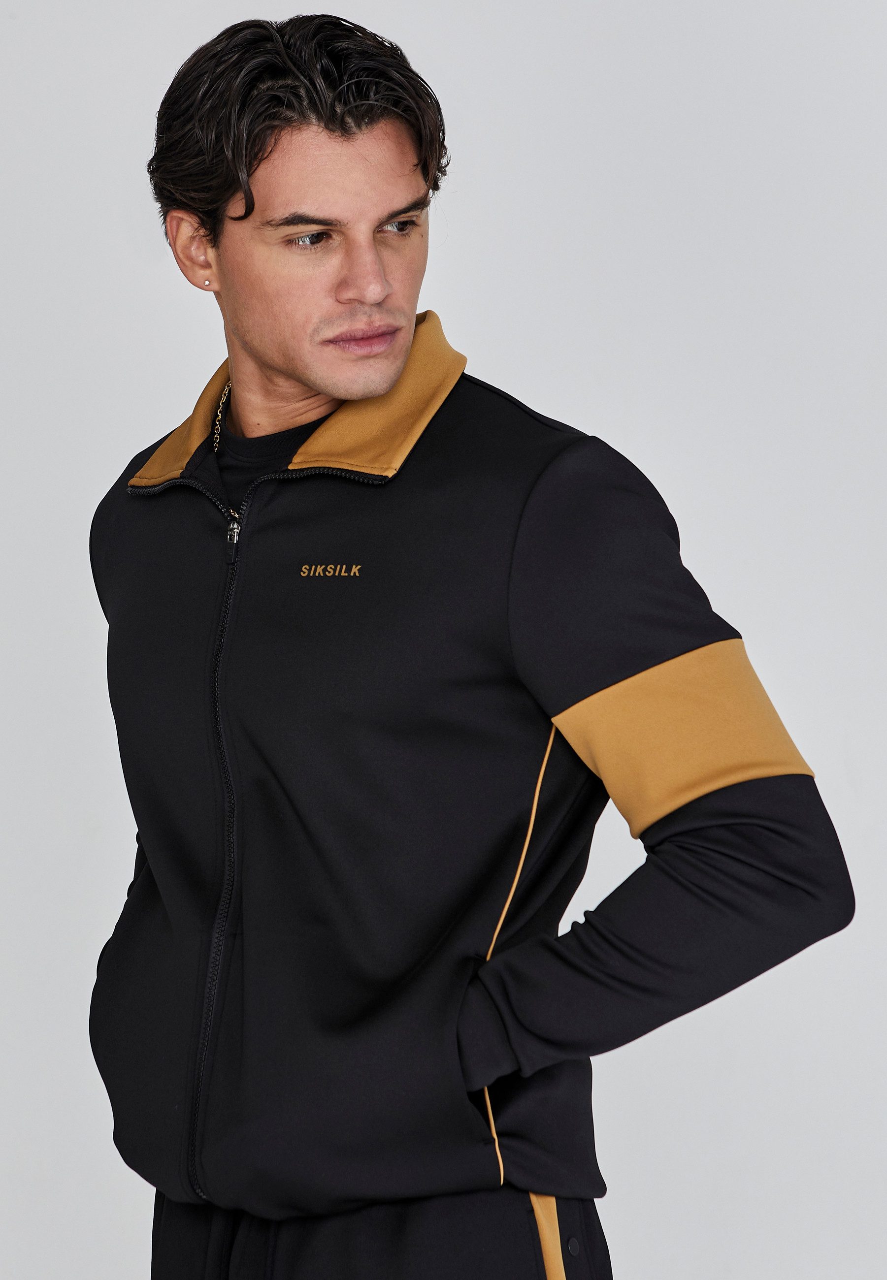 Siksilk Sweatjacke SikSilk Herren Schwarze Trainingsjacke