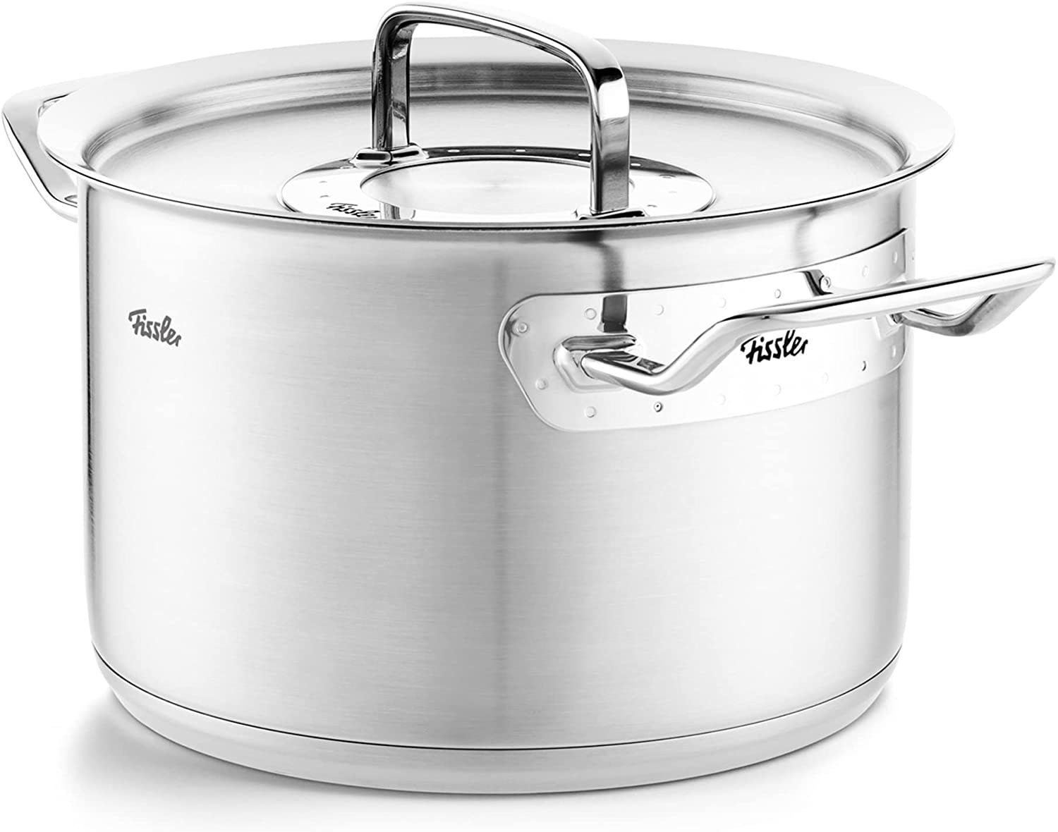 Fissler Kochtopf ORIGINAL-PROFI COLLECTION®, Edelstahl 18/10 (2-tlg), mit breitem Schüttrand, Kaltmetallgriffen. Made in Germany, Induktion