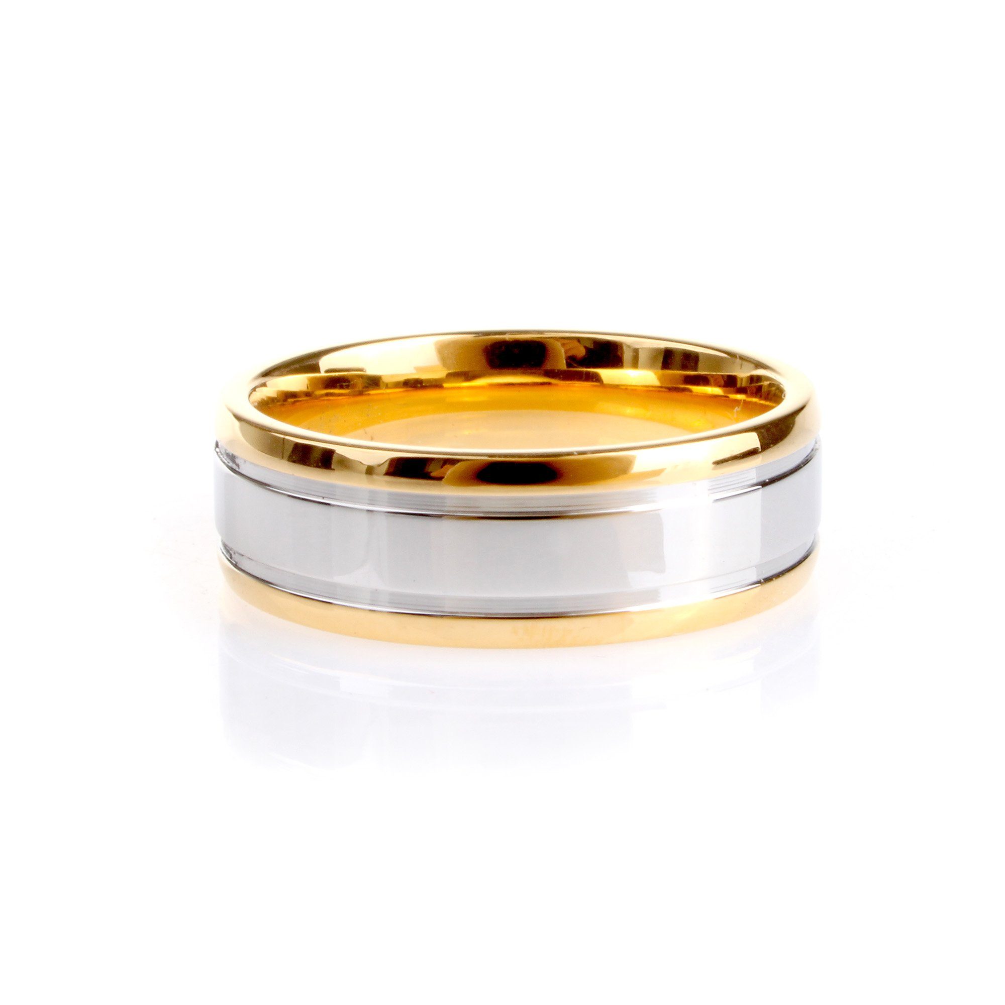 Karisma Fingerring Karisma Trauring Eheringe Verlobungsring Edelstahlring B, icolor Vergoldet SR787 -Wahlweise mit oder ohne Zirkonia