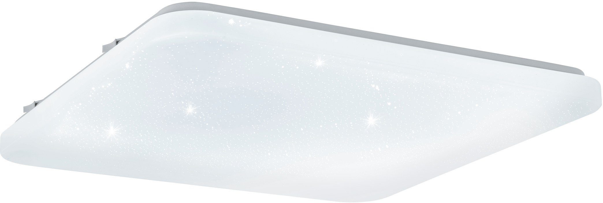 EGLO LED Deckenleuchte FRANIA-S, LED fest integriert, Warmweiß,  Deckenleuchte mit Sternenhimmel-Effekt, Lampe, Weiß, L: 43 cm