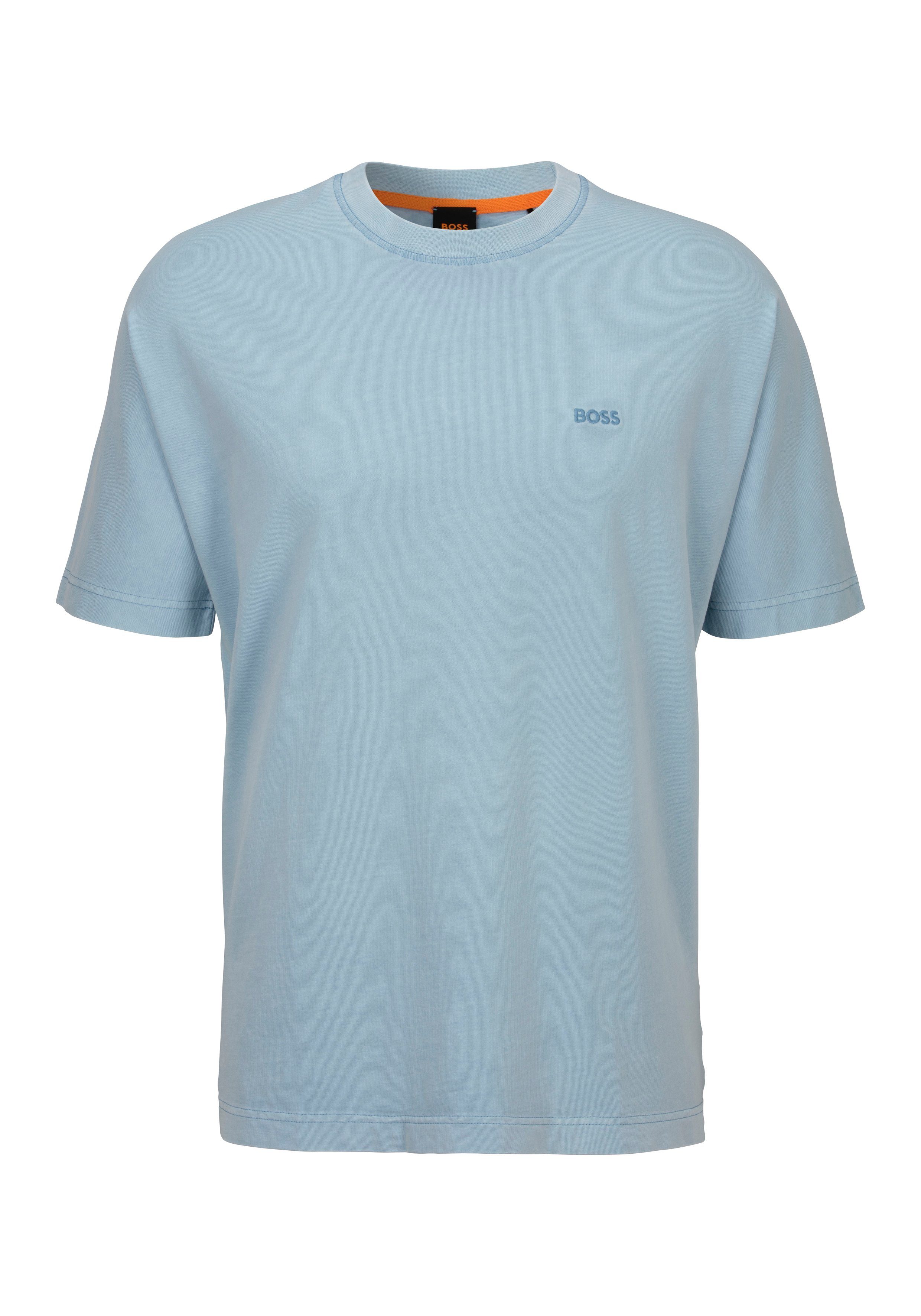 BOSS ORANGE T-Shirt Te_Regenerative mit Rundhalsausschnitt