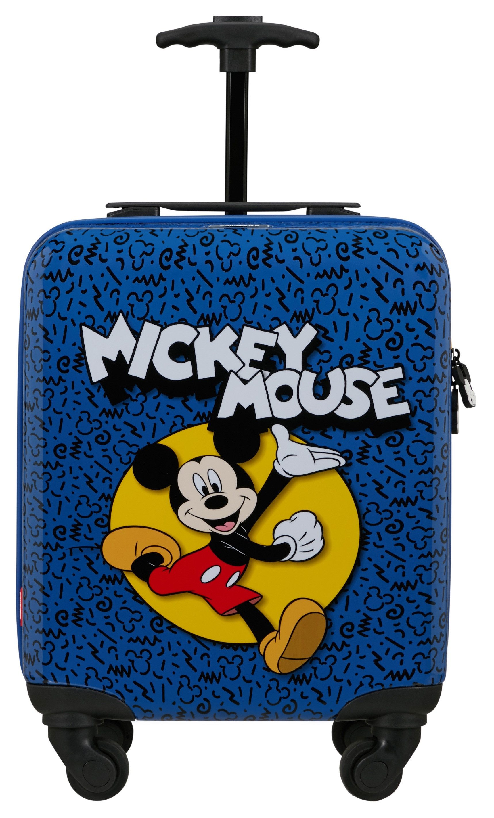 Samsonite Kinderkoffer DAYDREAM DISNEY, Mickey Happy, 4 Rollen, mit oberem Fach und Trennpolster, mit unterem Fach und Kreuzspanngurt