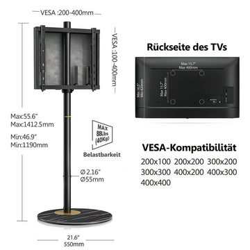 FITUEYES TV-Ständer, (bis 60,00 Zoll, TV Stand Höhenverstellbar Drehbar)