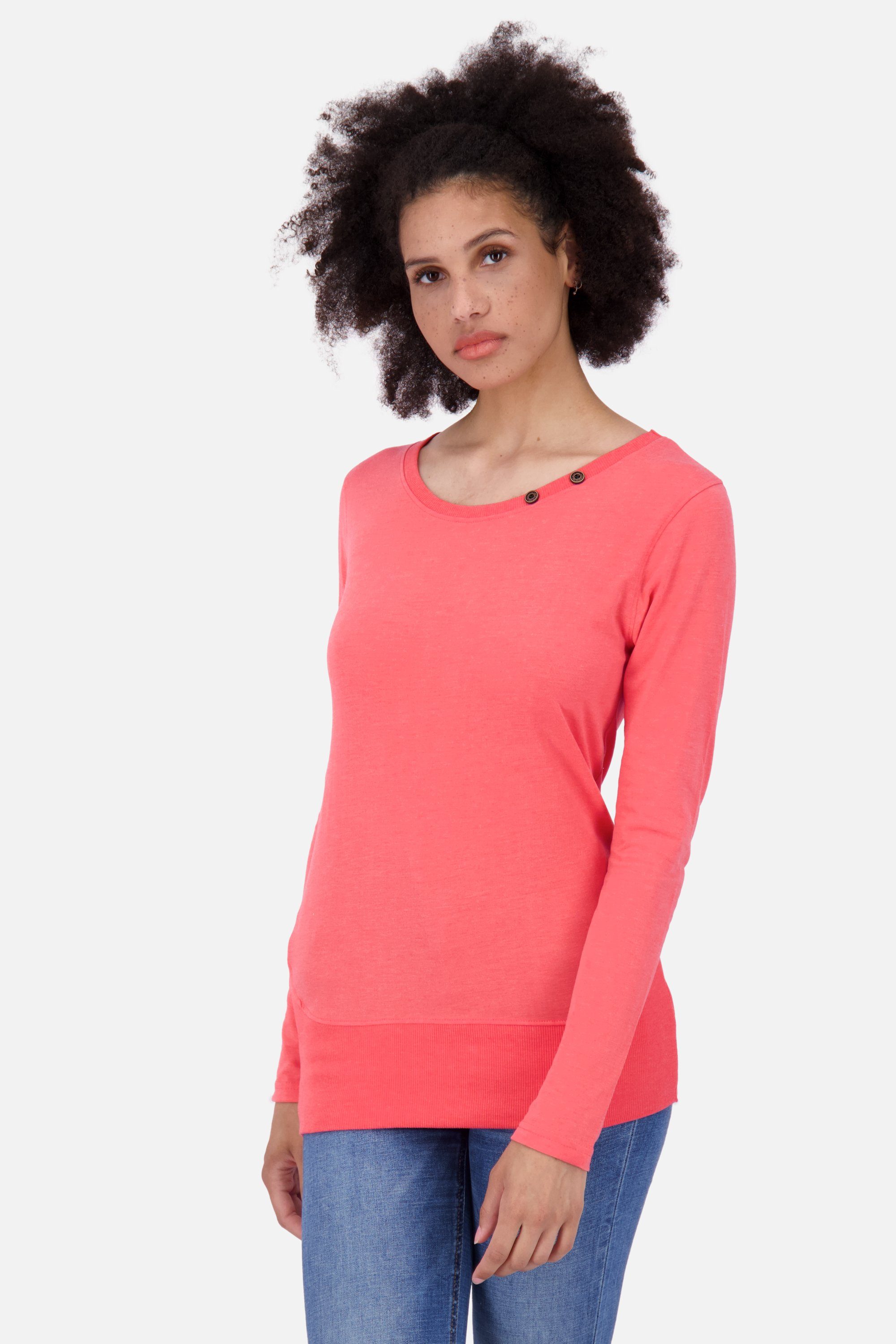 & Longsleeve Shirt Damen Kickin Alife A Langarmshirt melange coral Langarmshirt, ConnyAK