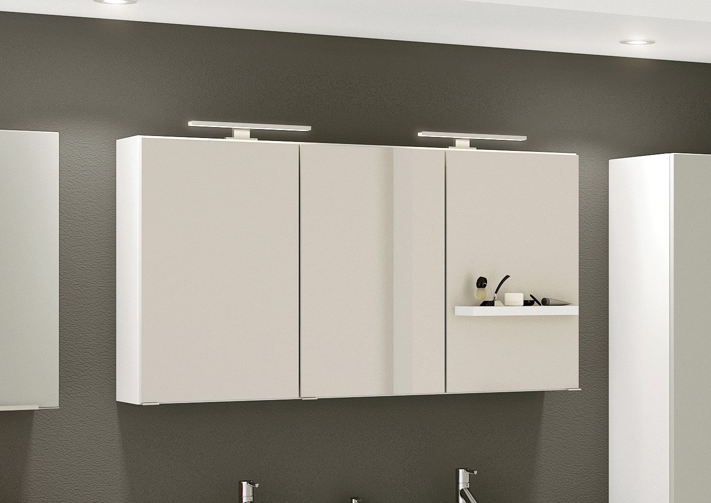 HELD MÖBEL Spiegelschrank 120 x 66 x 20 cm (B/H/T)