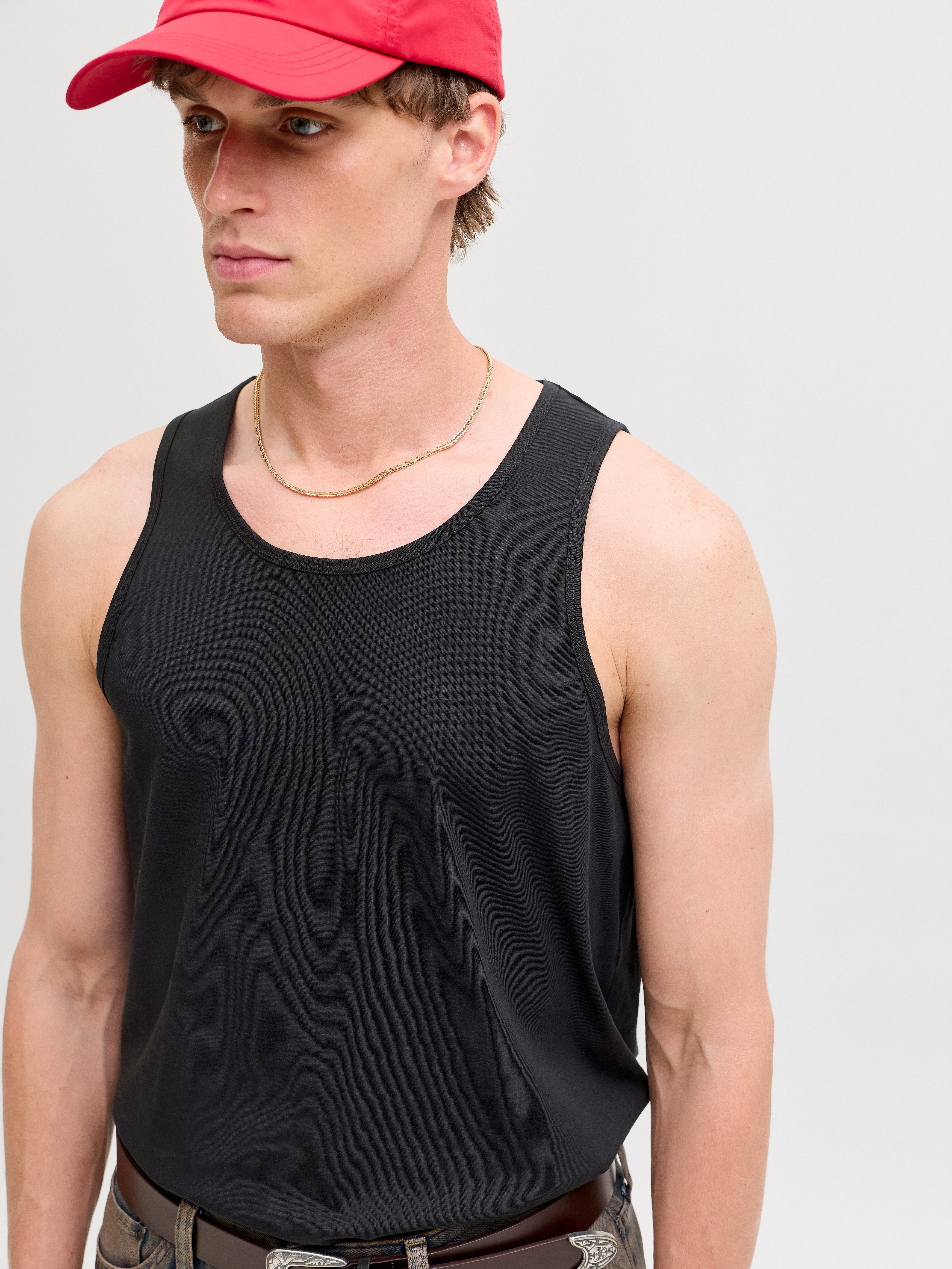 Jack & Jones Muscleshirt JJEORGANIC BASIC TANKTOP NOOS Baumwolle, Rundhalsausschnitt