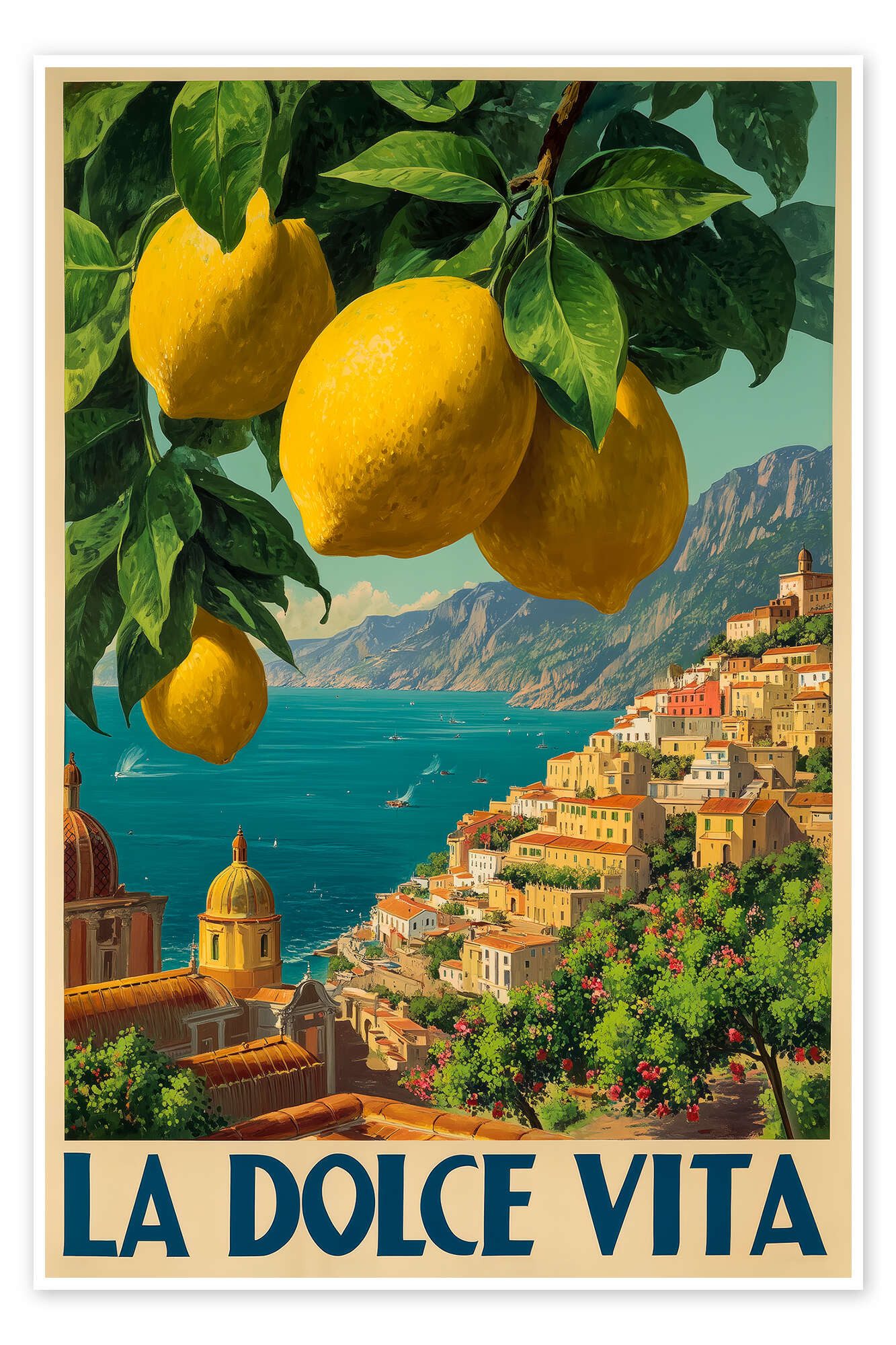 Posterlounge Wandbild La Dolce Vita - Italienische Riviera, Thomas Klee, erhältlich als Poster, Leinwandbild, Wandsticker oder Acrylglasbild