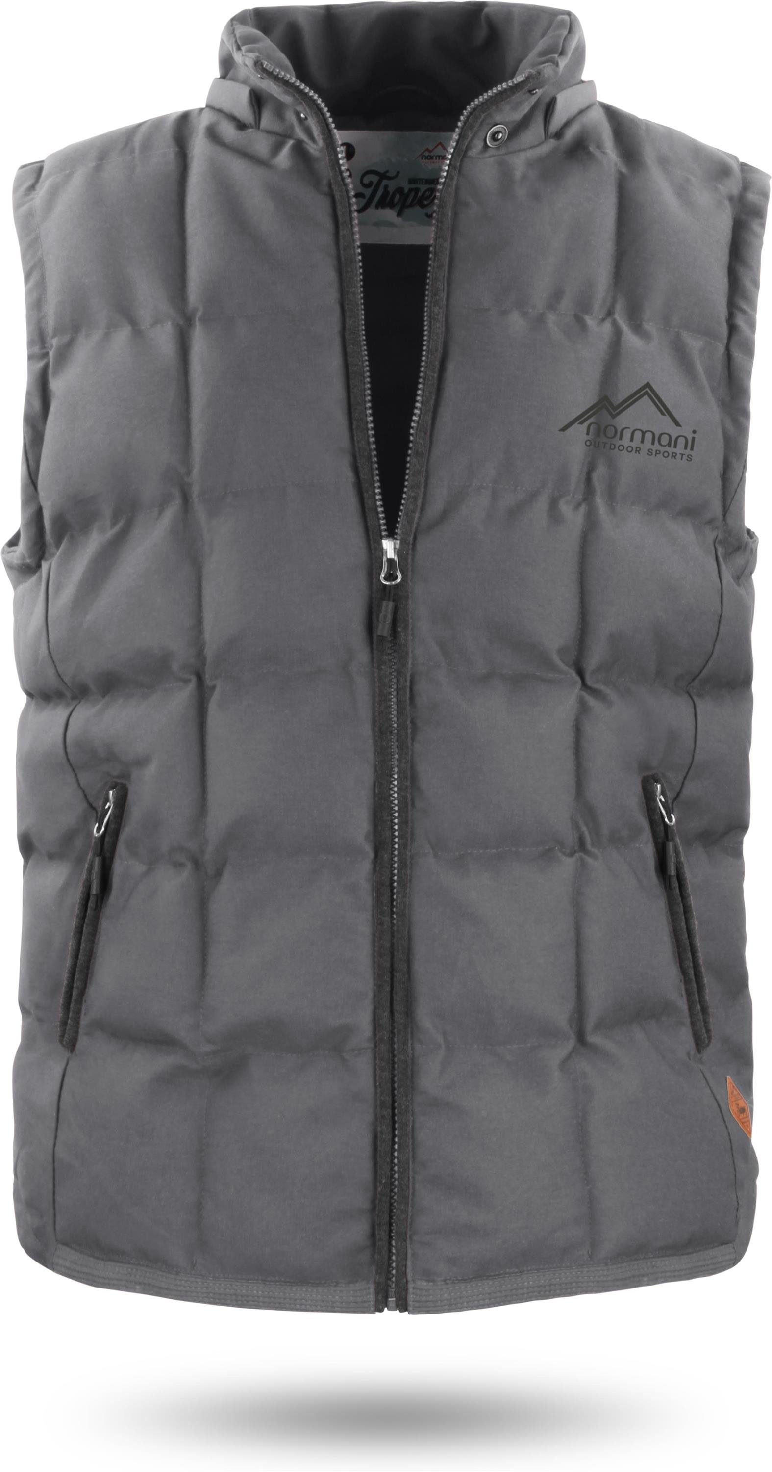 normani Steppweste Herren Winter-Steppweste Tropez Wattierte Winterweste – winddichte Outdoor Weste mit Kapuze – Bild 5 von 5