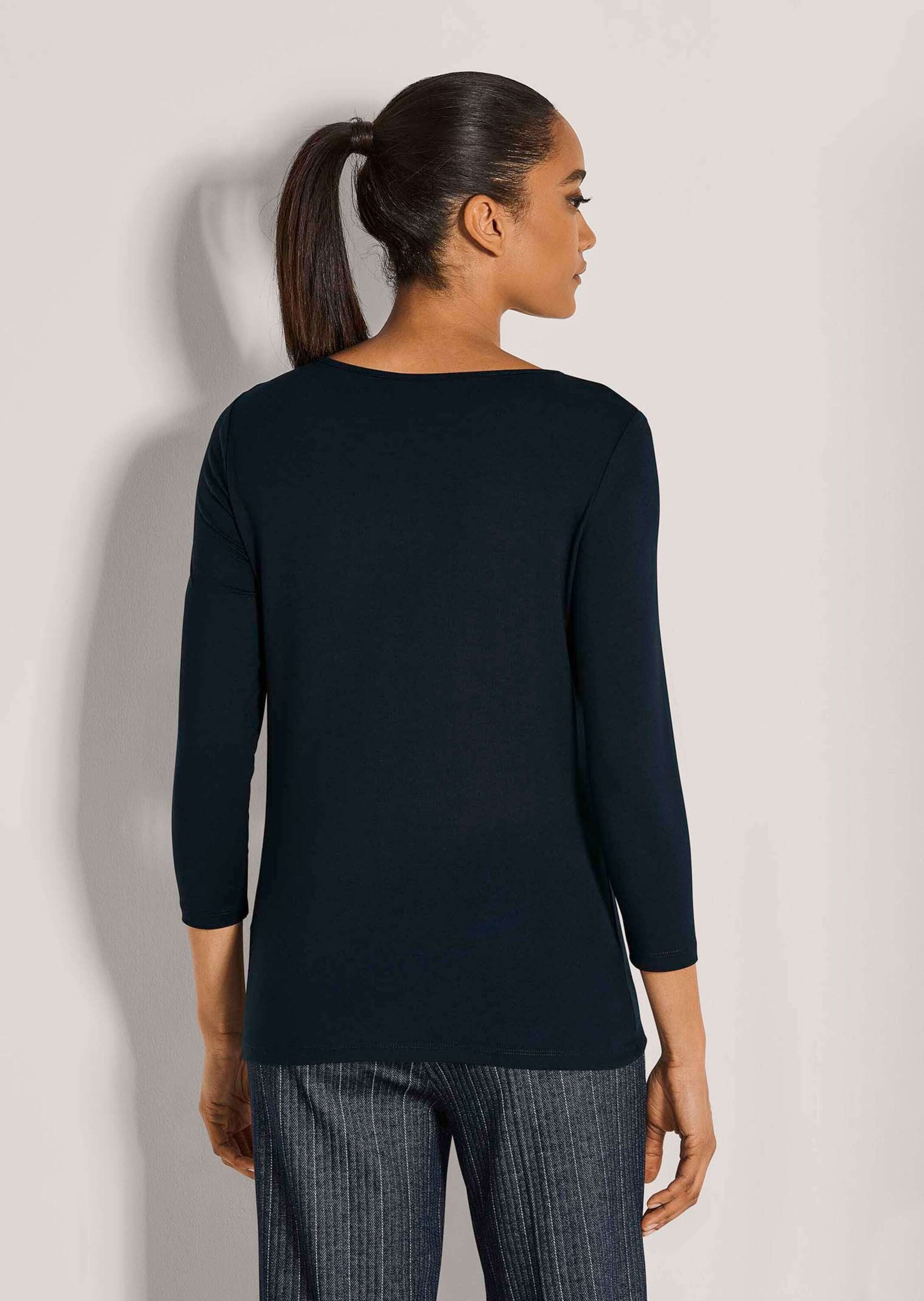 MADELEINE 3/4-Arm-Shirt Elegantes Oberteil mit Cut-Outs Fließender Viskose-Stretch, Rundhals, 3/4-Ärmel