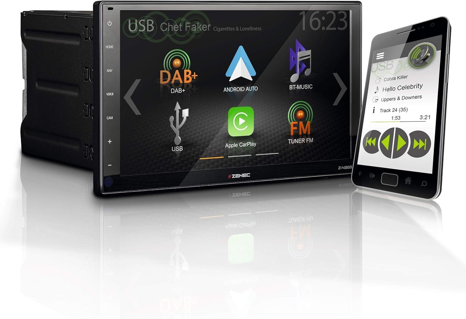 Moniceiver Display mit Zenec Autoradio Zenec Z-N966 9"-