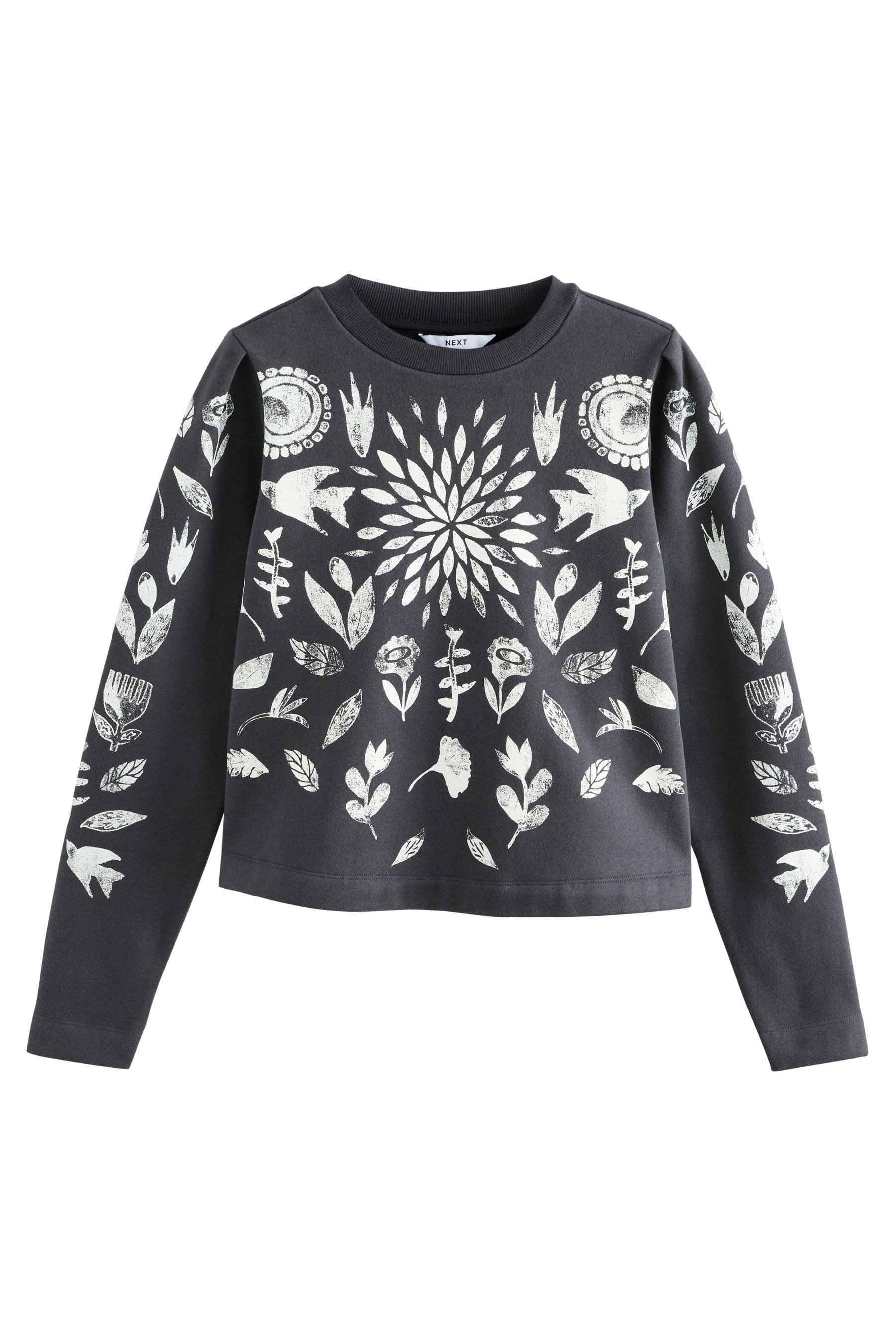 Next Sweater Rundhalssweatshirt mit Graffiti-Print (1-tlg) günstig online kaufen