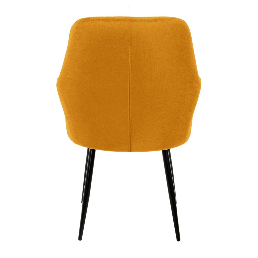 ML-DESIGN Stuhl Esszimmerstuhl ergonomisch & gepolstert, Esstischstuhl mit Rückenlehne (6 St), Wohnzimmerstuhl Senf Samtbezug Küchenstuhl Polsterstuhl – Bild 4 von 5