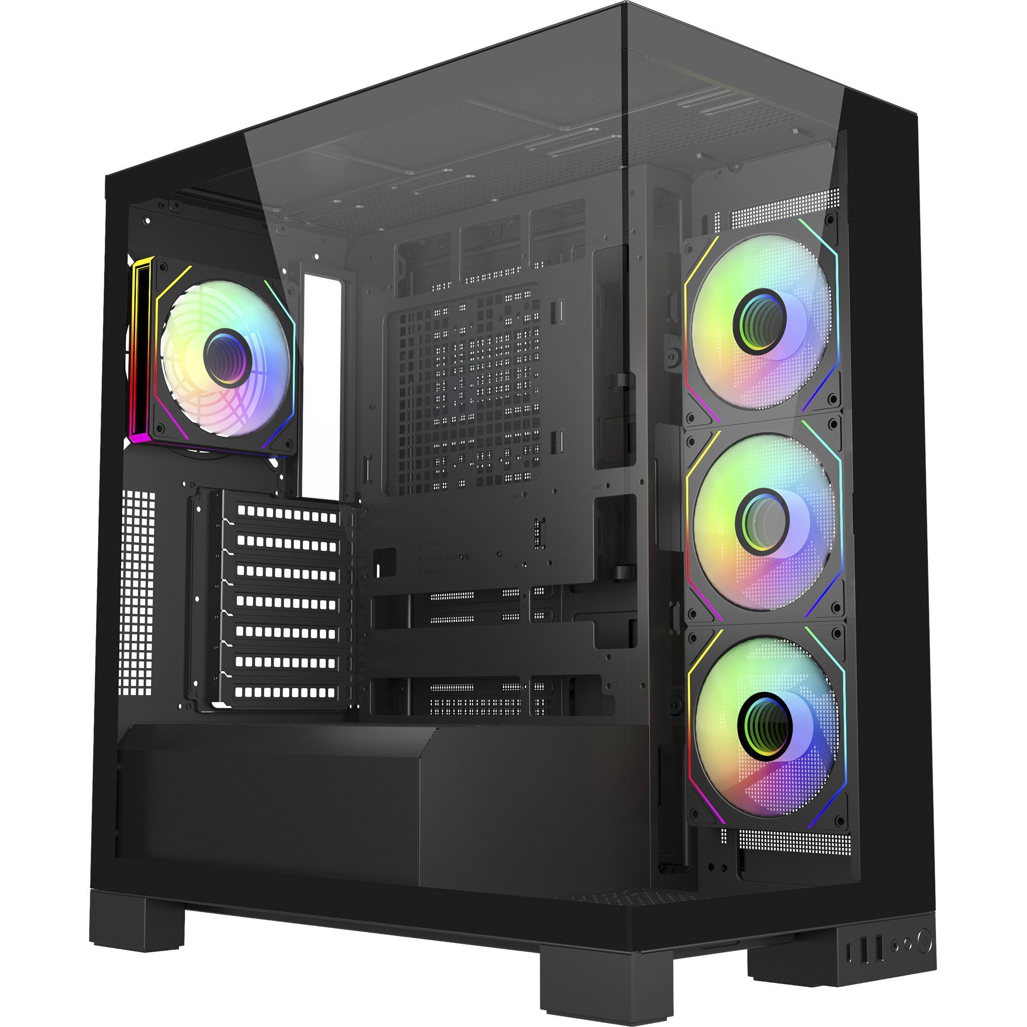 Fortron PC-Gehäuse FSP M540, Tower-Gehäuse, (Tempered Glass x 2)
