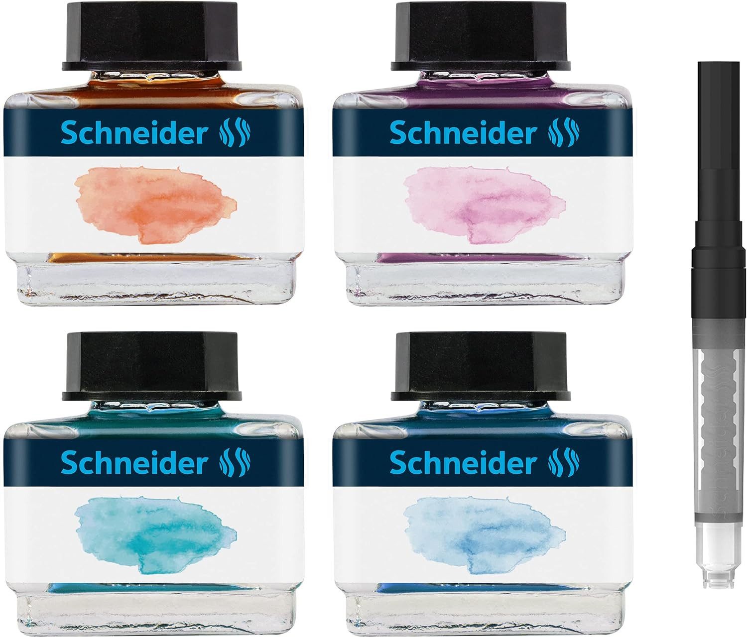 Thumbnail - Schneider Füllhalter Pastell Tinte Geschenkset, für Füller 4 Farben à 15ml incl. Konverter