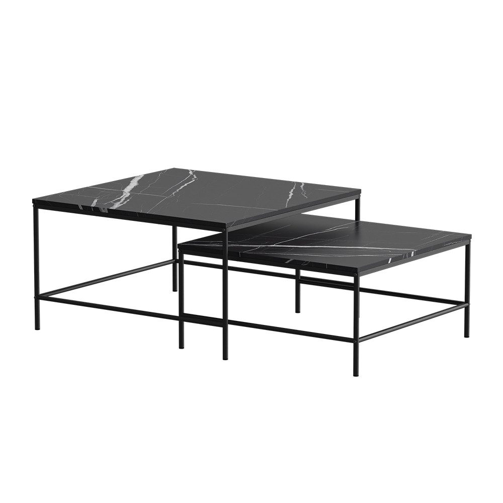 Vicco Couchtisch Ramio, Schwarz/Schwarz, 80 x günstig online kaufen