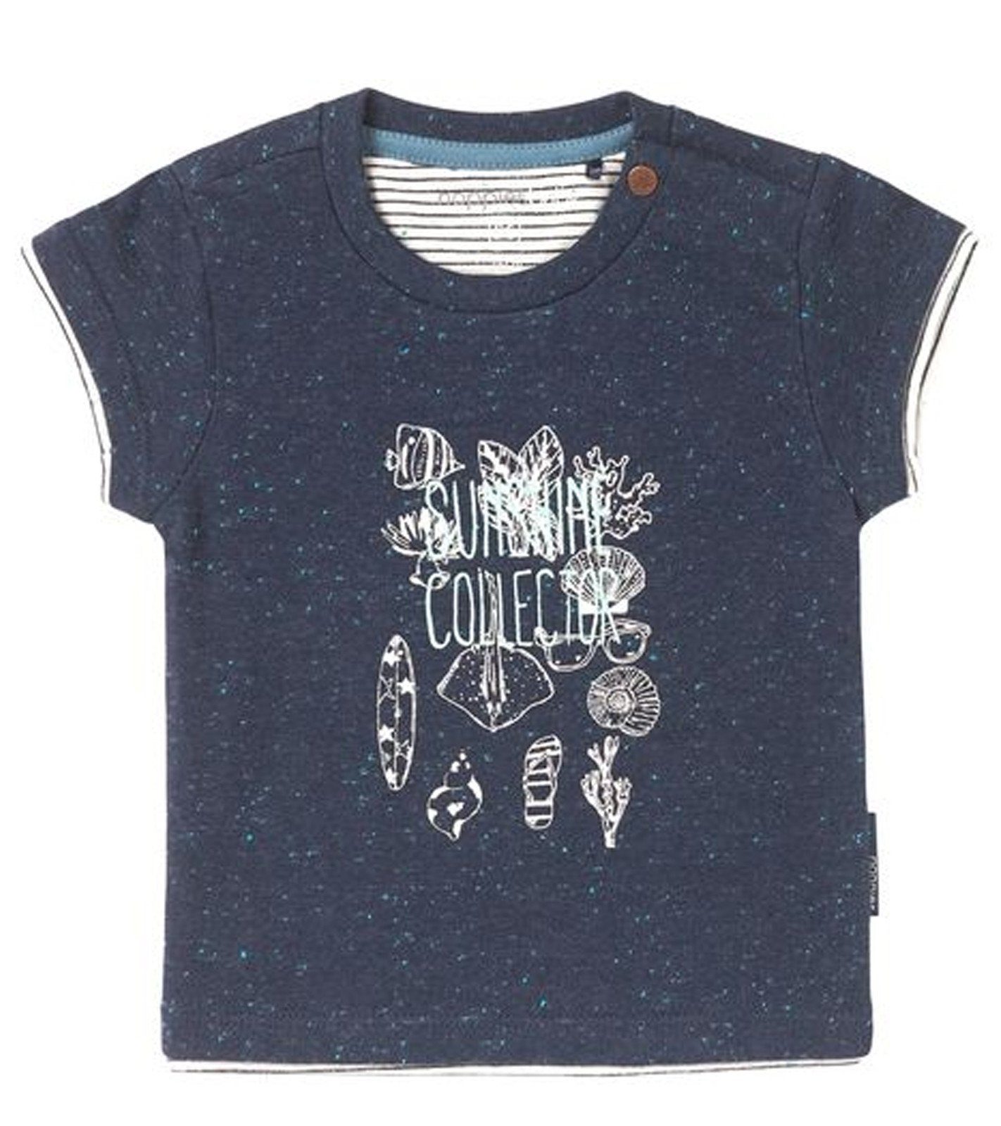 Noppies Rundhalsshirt noppies Muschel-Print stylisches T-Shirt sommerlich Rundhals-Shirt mit Kinder Navy Freizeit-Pullover