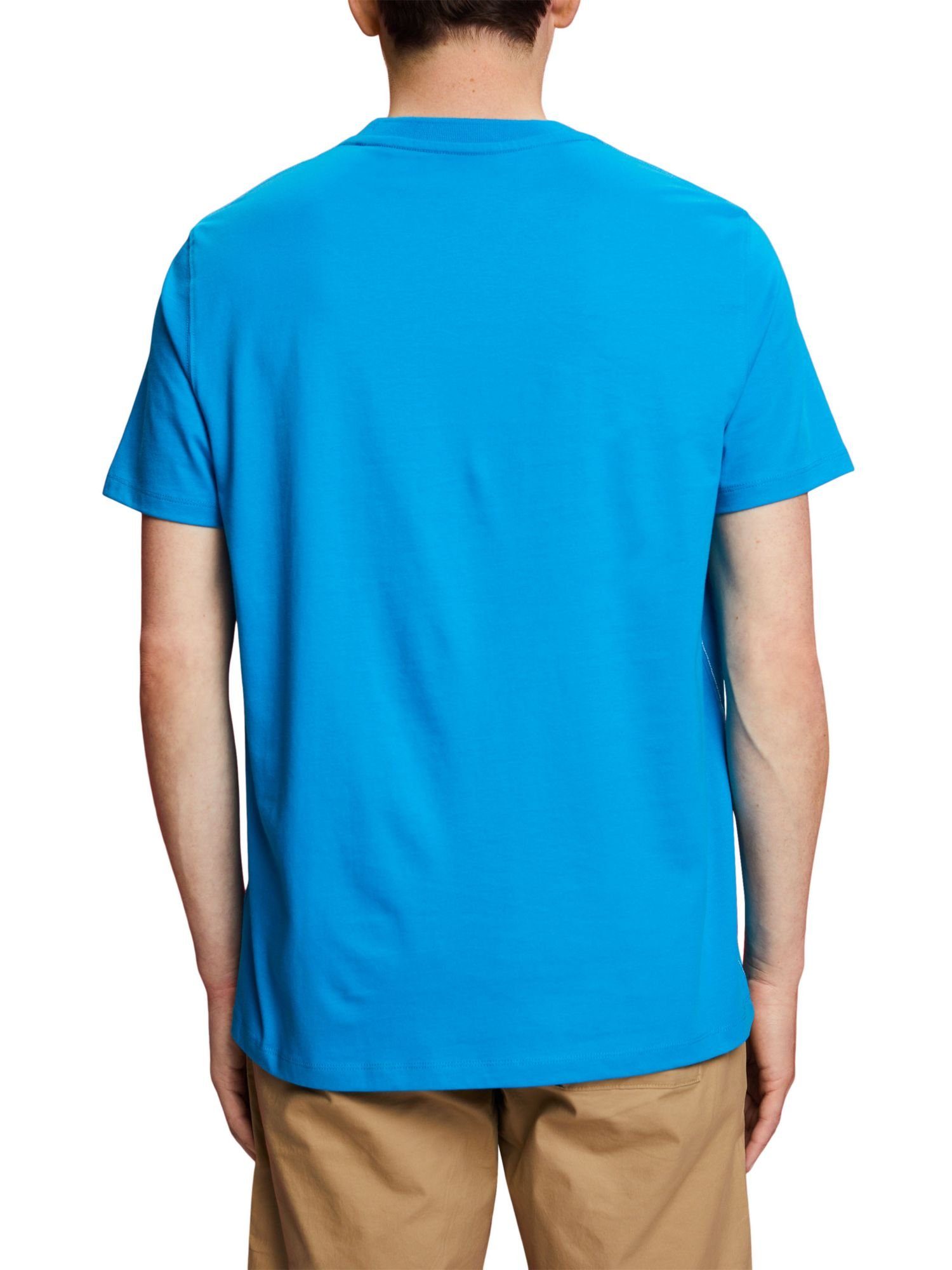 Jersey-T-Shirt, (1-tlg) Esprit TURQUOISE T-Shirt Baumwolle 100 % Bedrucktes DARK