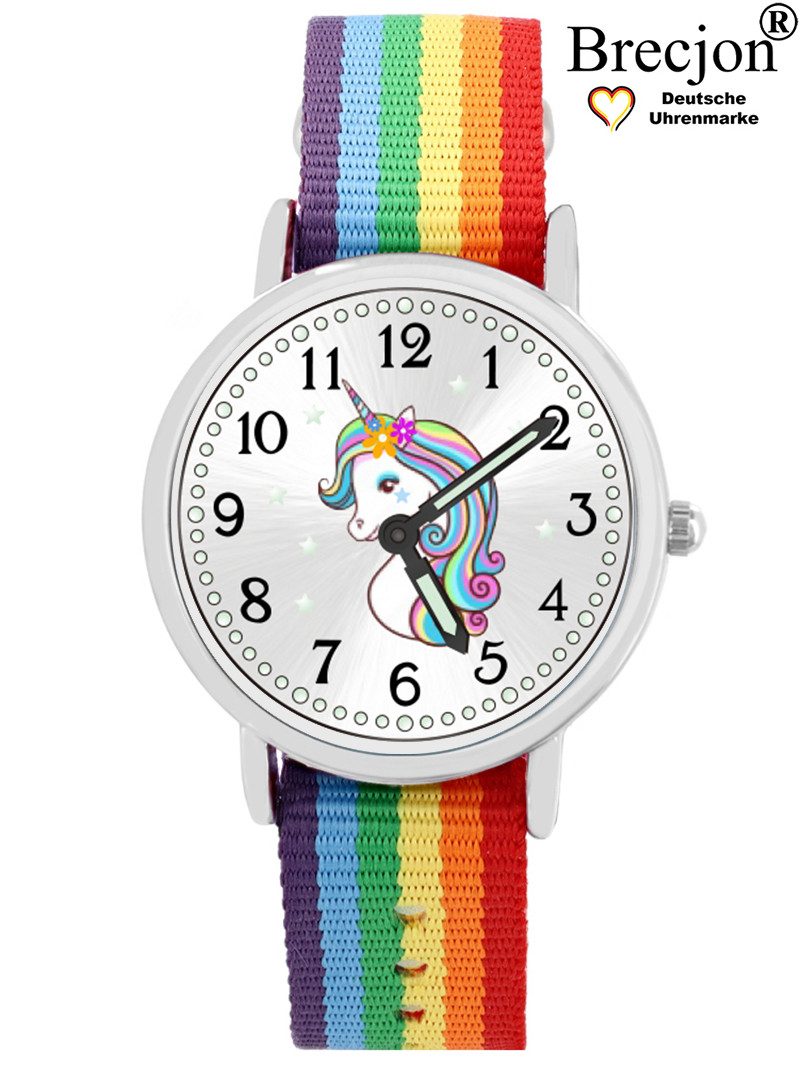 Brecjon Quarzuhr Kinder Armbanduhr Einhorn Leuchtsterne Wechselarmband 5ATM, Mix und Match Design - kostenloser Versand