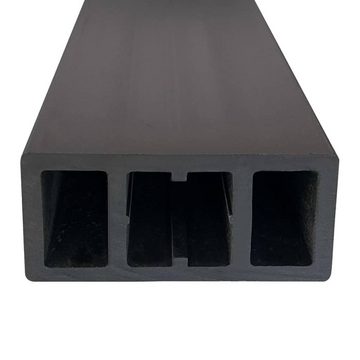 Teppichboden Balken für Terrassendielen 6 Stk. Schwarz 170x8,5x4,5 cm WPC, vidaXL, Höhe: 4.5 mm