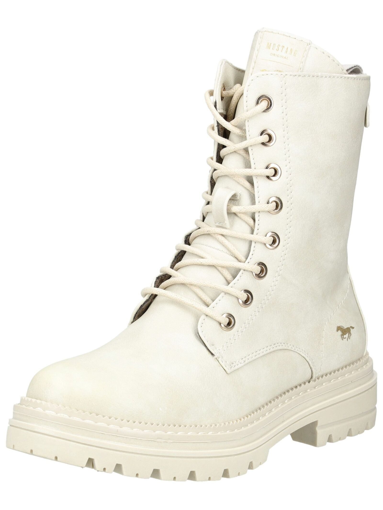 Stiefelette Lederimitat Schnürstiefelette