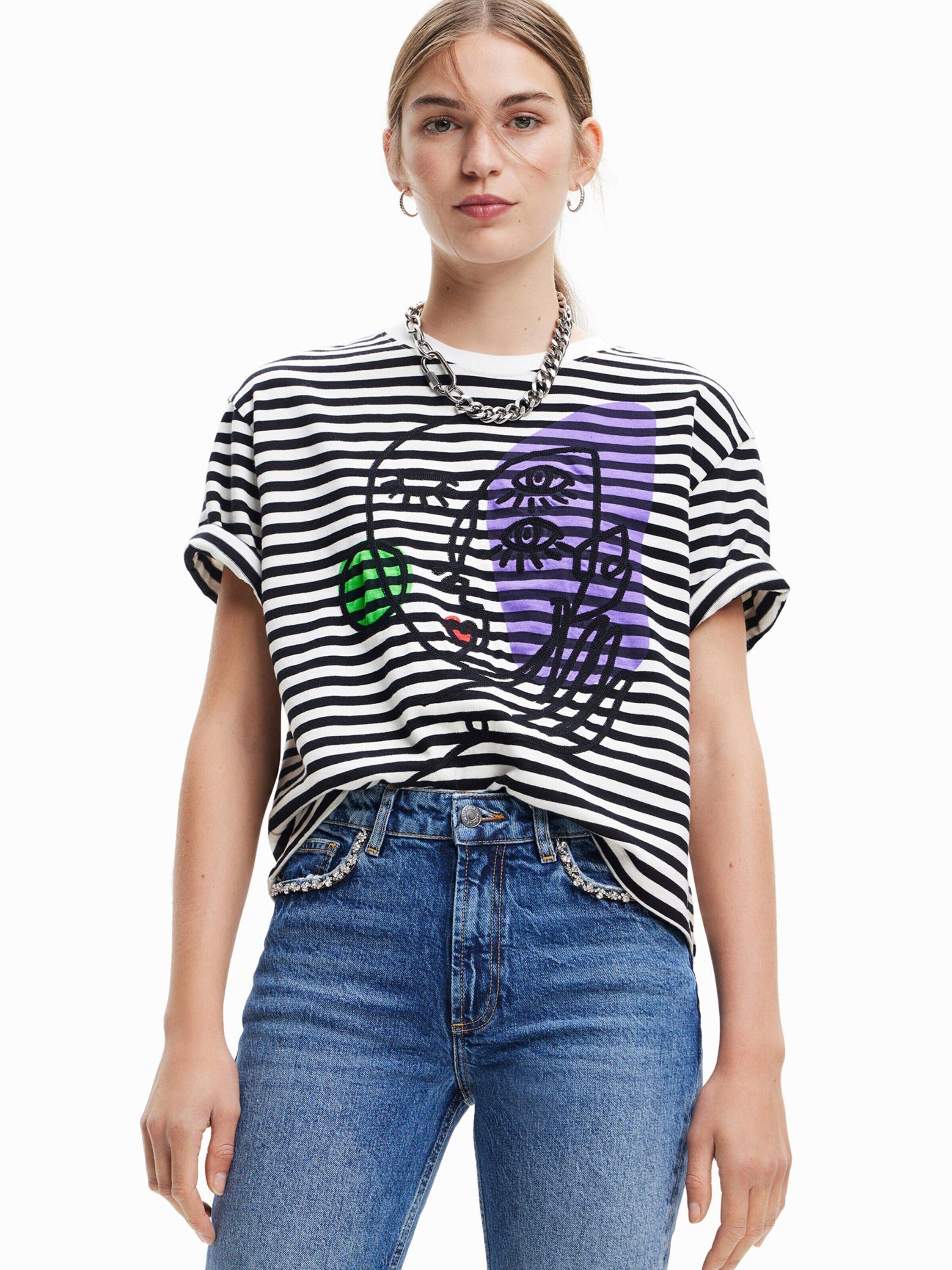 Desigual T-Shirt ROS (1-tlg) Pailletten