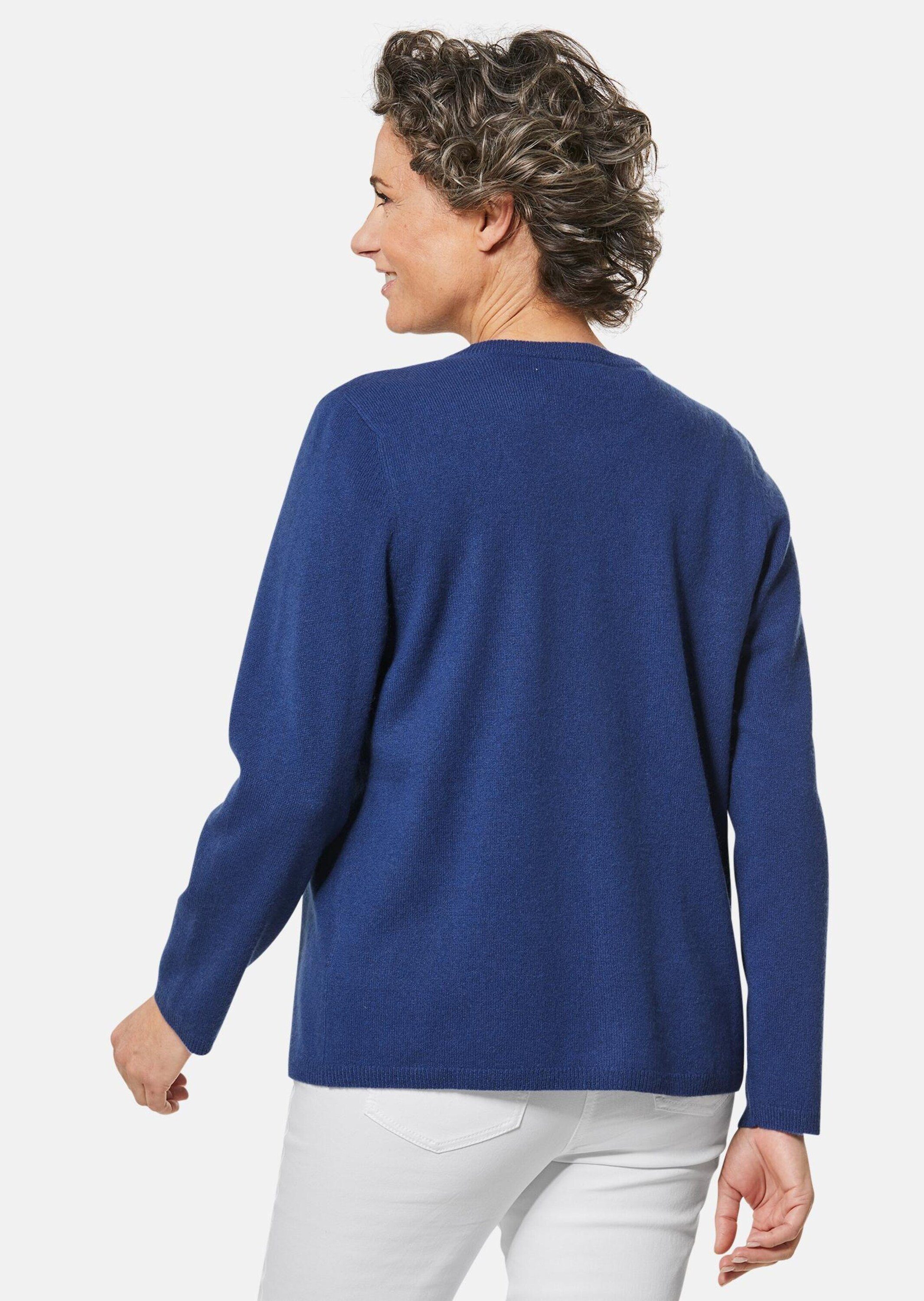 GOLDNER Strickjacke Kurzgröße: Eleganter Herbstcardigan mit Rundhals Weiche Strickjacke mit Rippenabschlüssen, Knopfleiste und Langarm