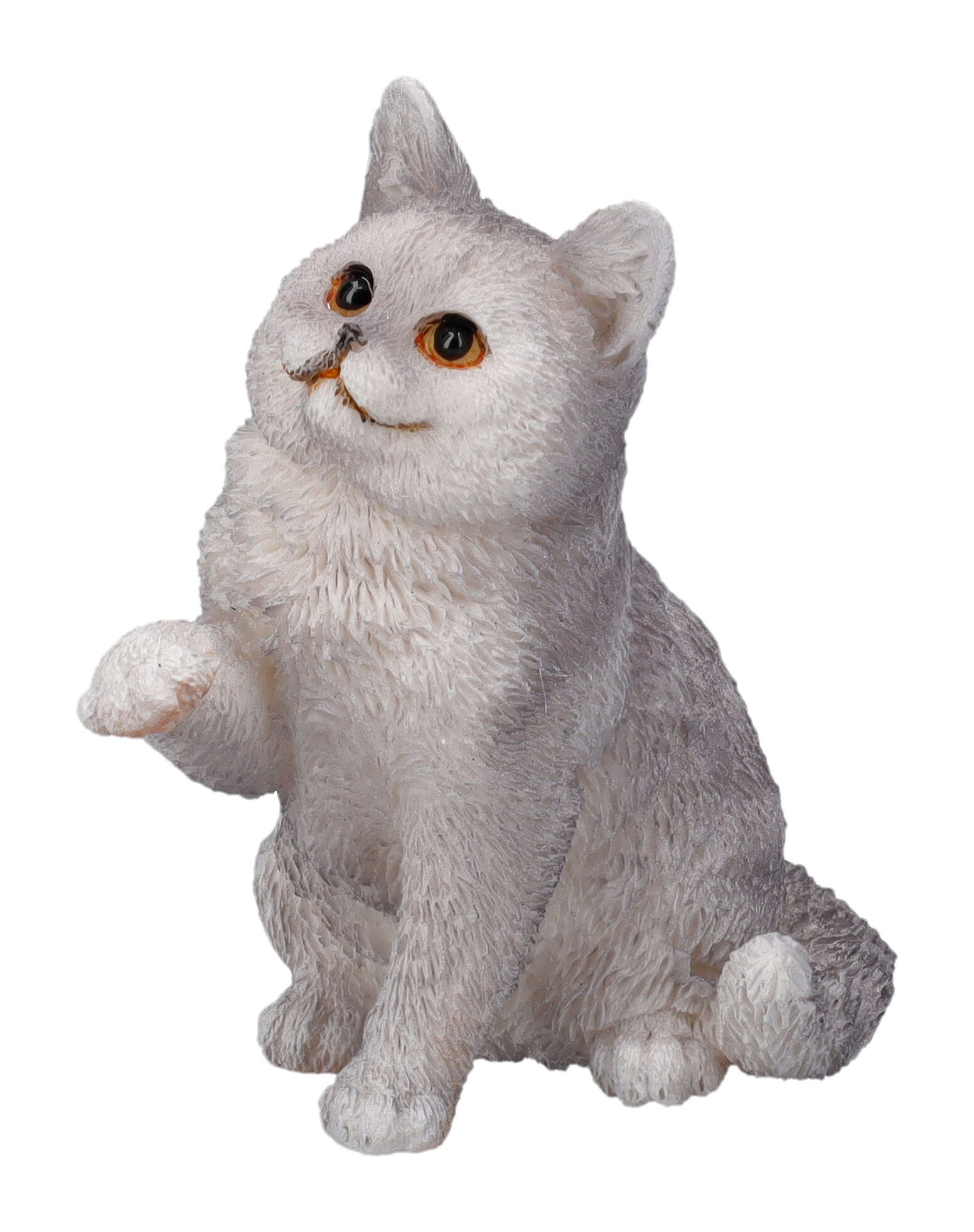 Figuren Shop GmbH Gartenfigur Katzenfigur - Kurzhaar Kitten bettelt mini - HotANt - Dekofigur Katze