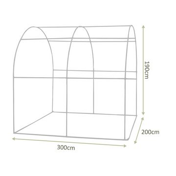 NATIV Foliengewächshaus Tomatenhaus mit aufrollbarer Tür und zwei Fenstern