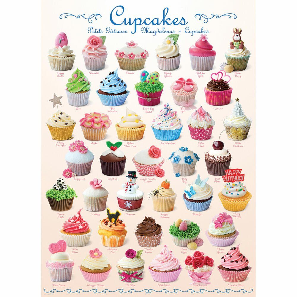 Puzzleteile EUROGRAPHICS Puzzle Cupcakes, 1000