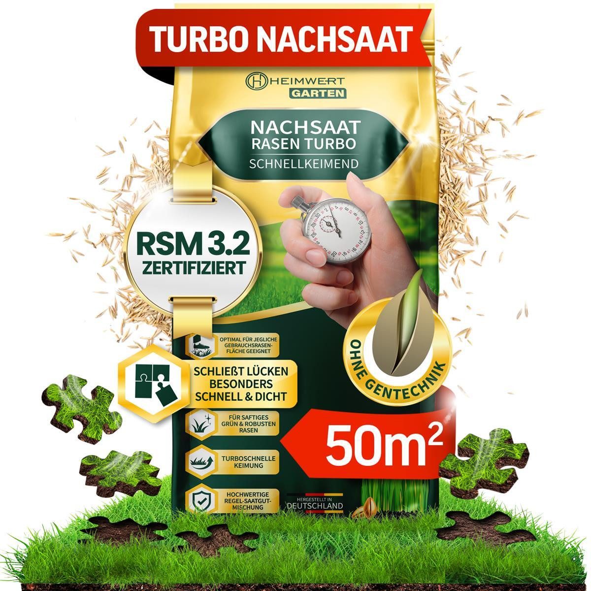 Rasensamen Rasensamen Nachsaat Grasssamen schnellkeimend 1kg