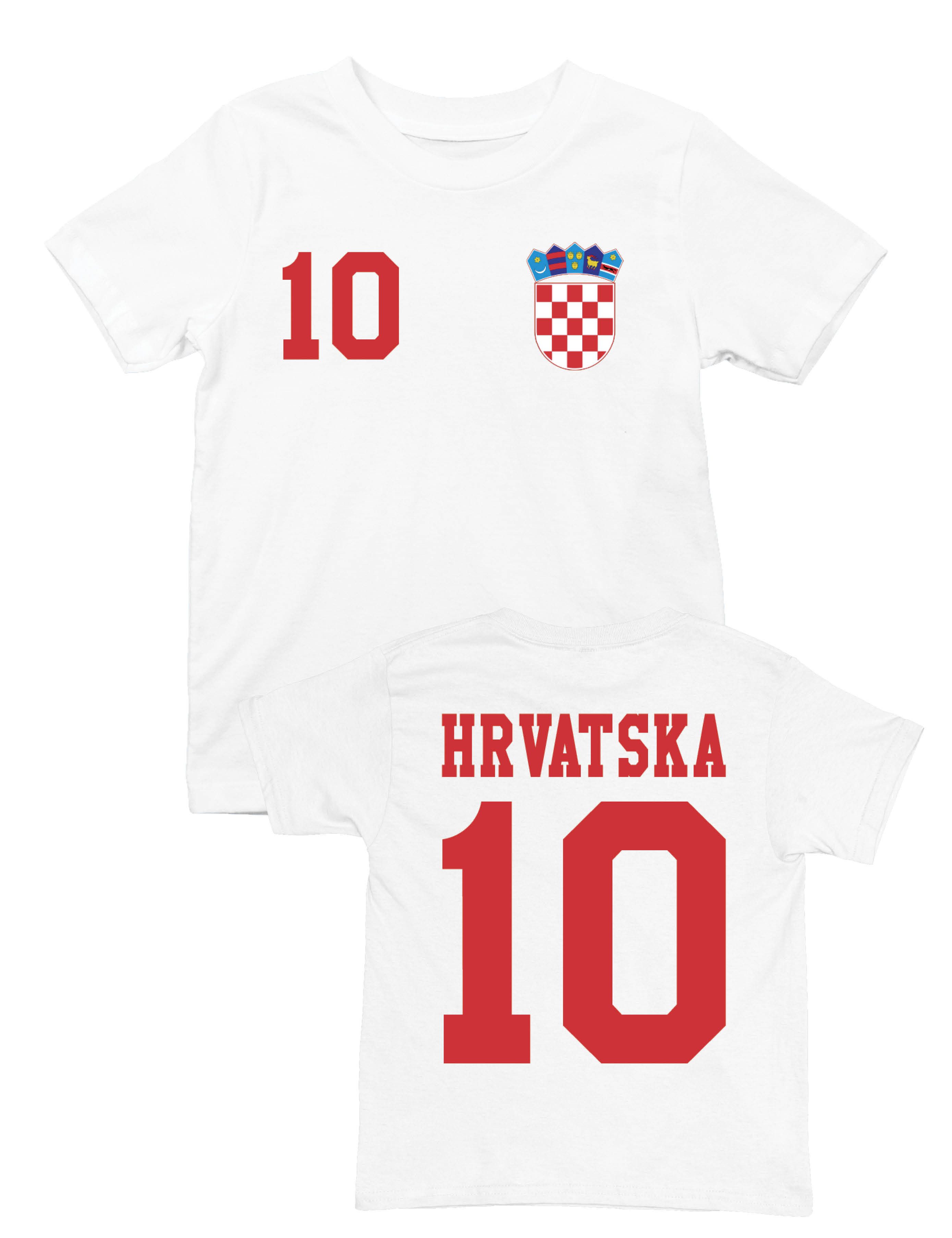 Youth Designz T-Shirt Kroatien Kinder T-Shirt im Fußball Trikot Look mit trendigem Motiv