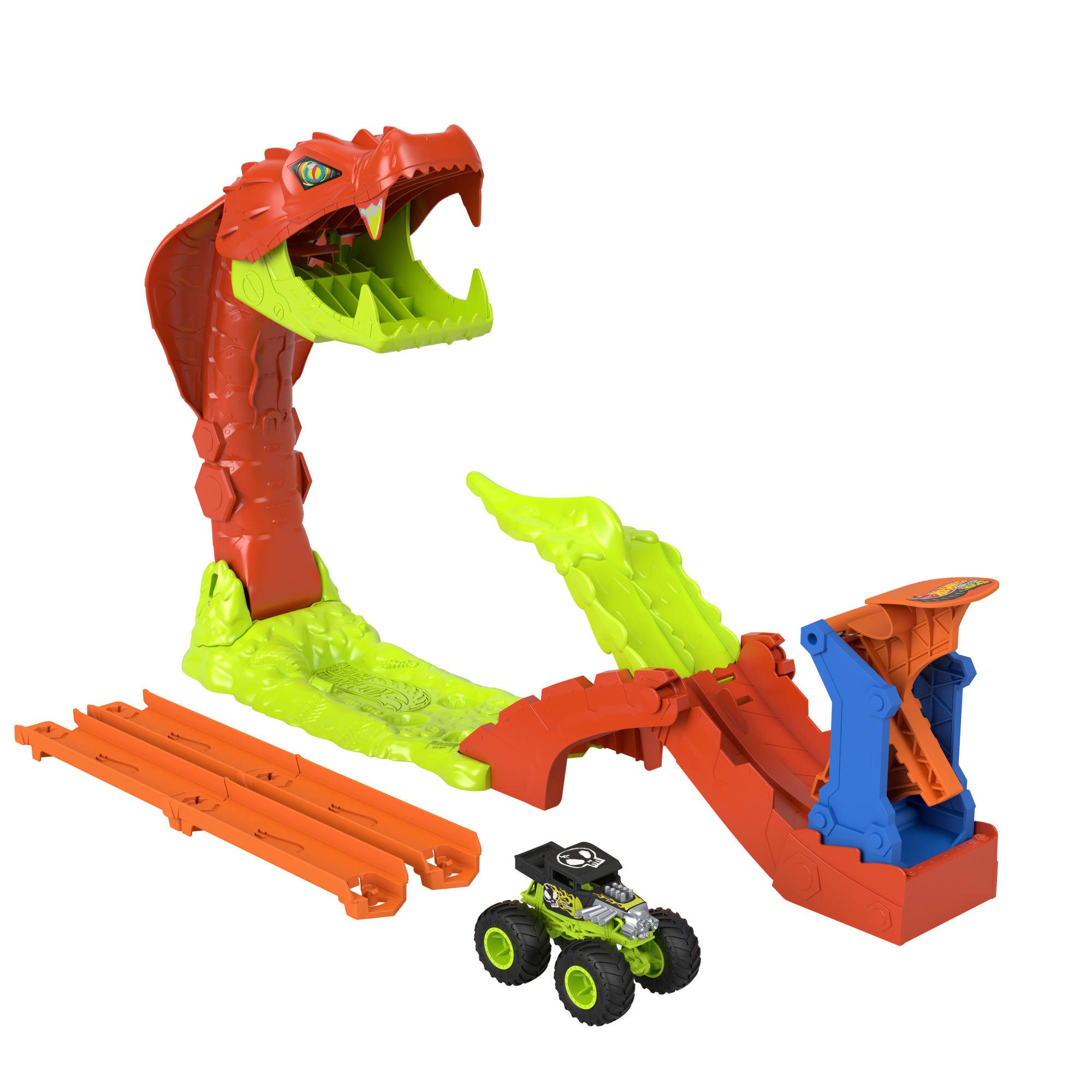 Hot Wheels Autorennbahn Hot Wheels Monster Trucks Gigantische Schlangenjagd