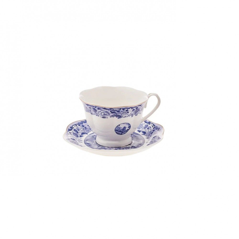 Karaca Kaffeeservice Karaca Blue Odyssey 2er Set Teetassen 220 ml