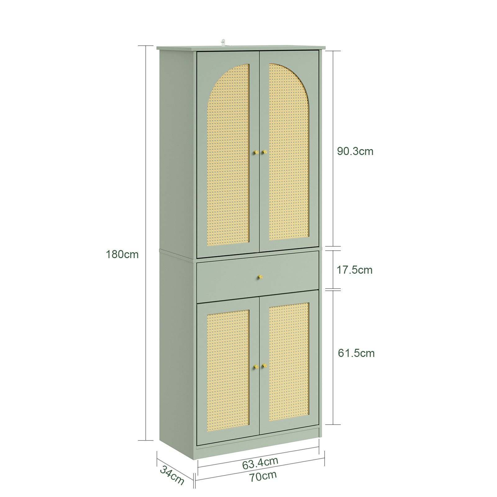 SoBuy Schuhschrank FSB107, Hochschrank Schuhregal Schuhhochschrank, für Schlafzimmer Flur (1er Set) Schuhschrank, mit Kleiderstange, Schublade, verstellbaren Böden